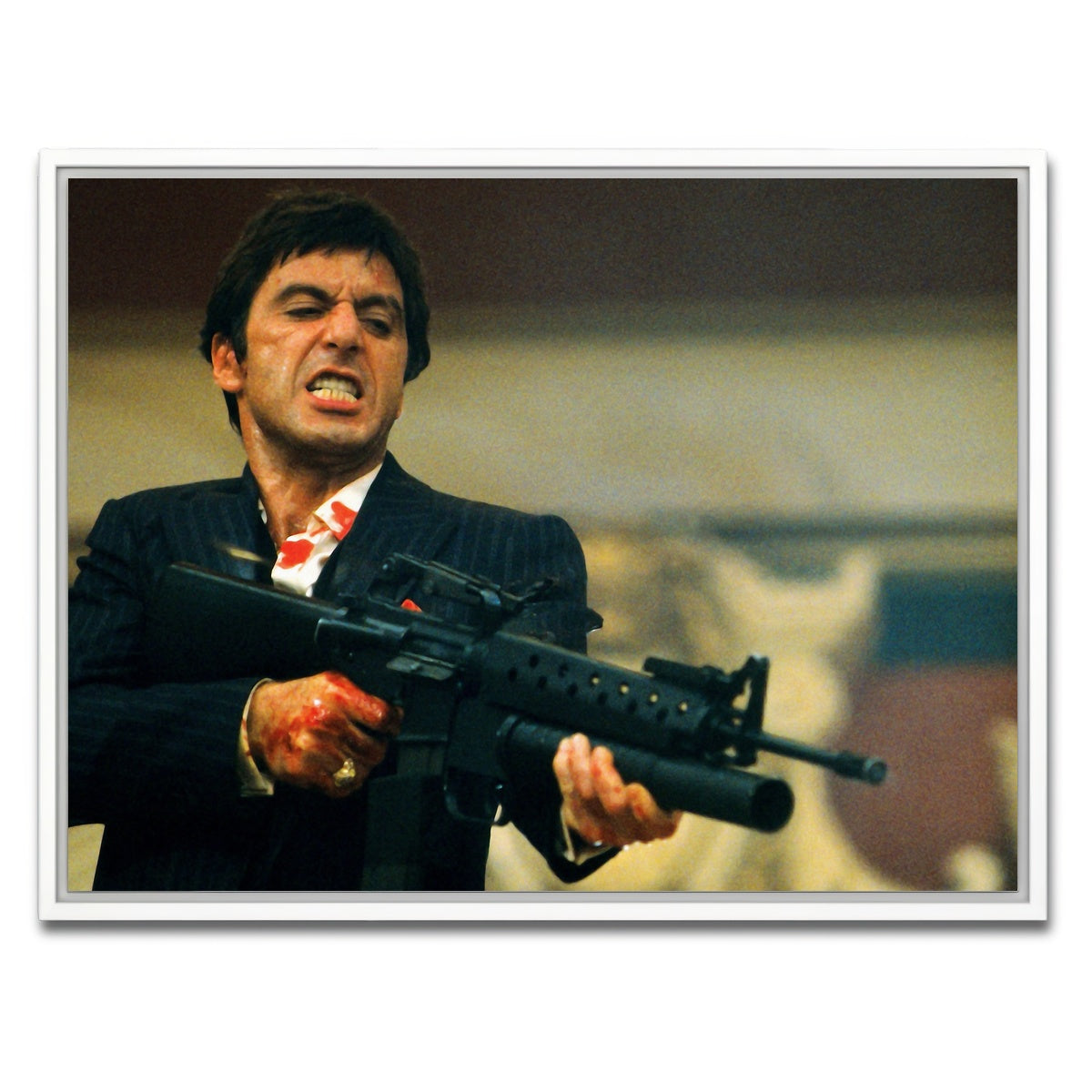 AUTO-MOCKUP WHITE | Scarface | 1 Piece | White Framed Canvas | group=4x3