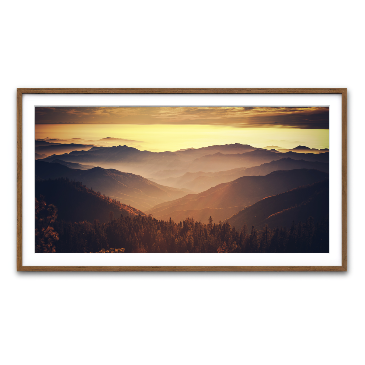 Scenic Sunset Sierra Nevada Mountains Wall Art