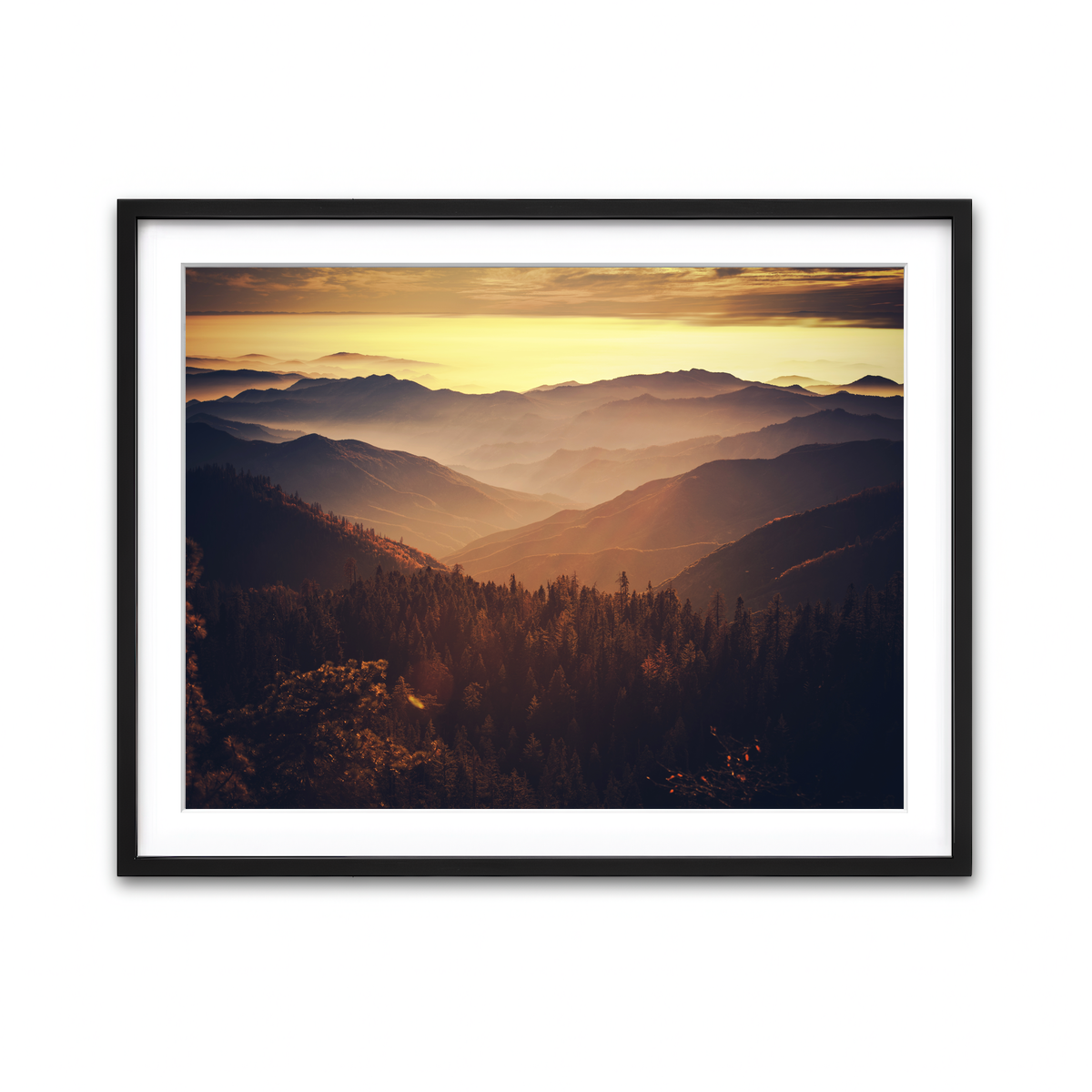 Scenic Sunset Sierra Nevada Mountains Wall Art