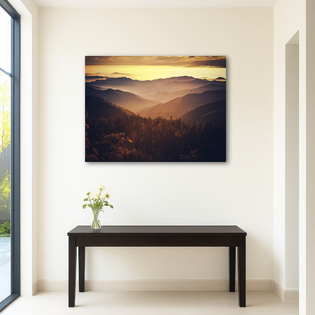 Scenic Sunset Sierra Nevada Mountains Wall Art