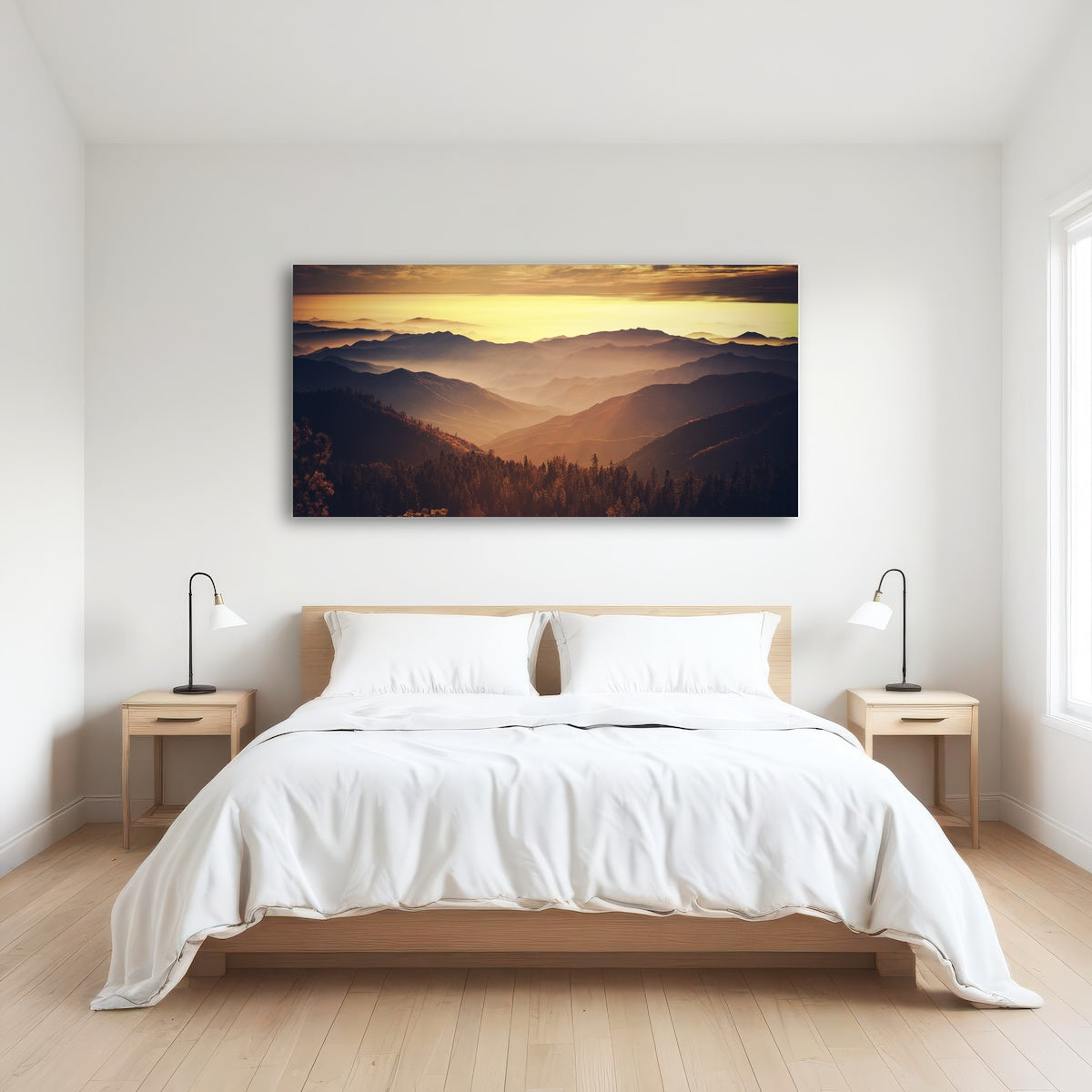 Scenic Sunset Sierra Nevada Mountains Wall Art