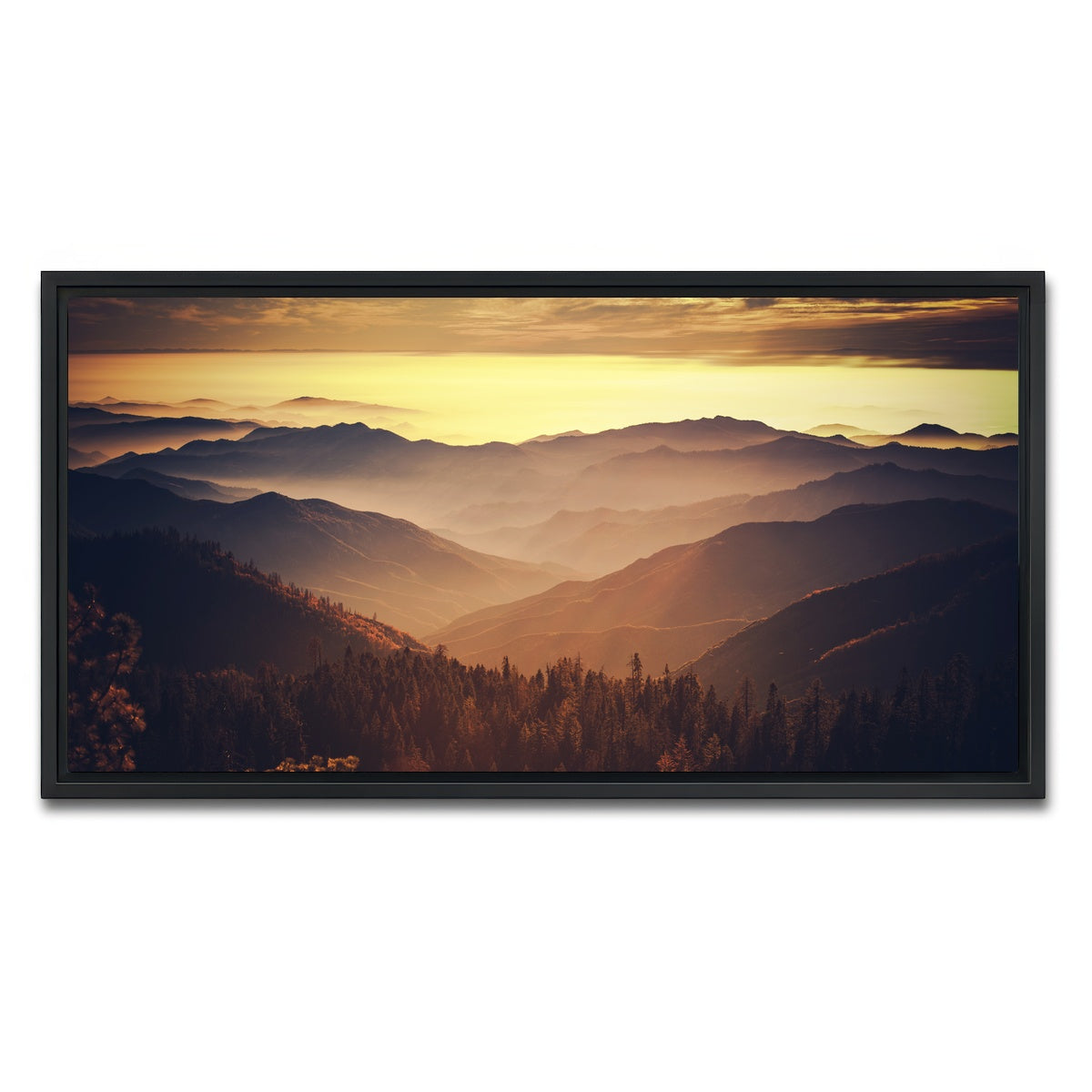Scenic Sunset Sierra Nevada Mountains Wall Art