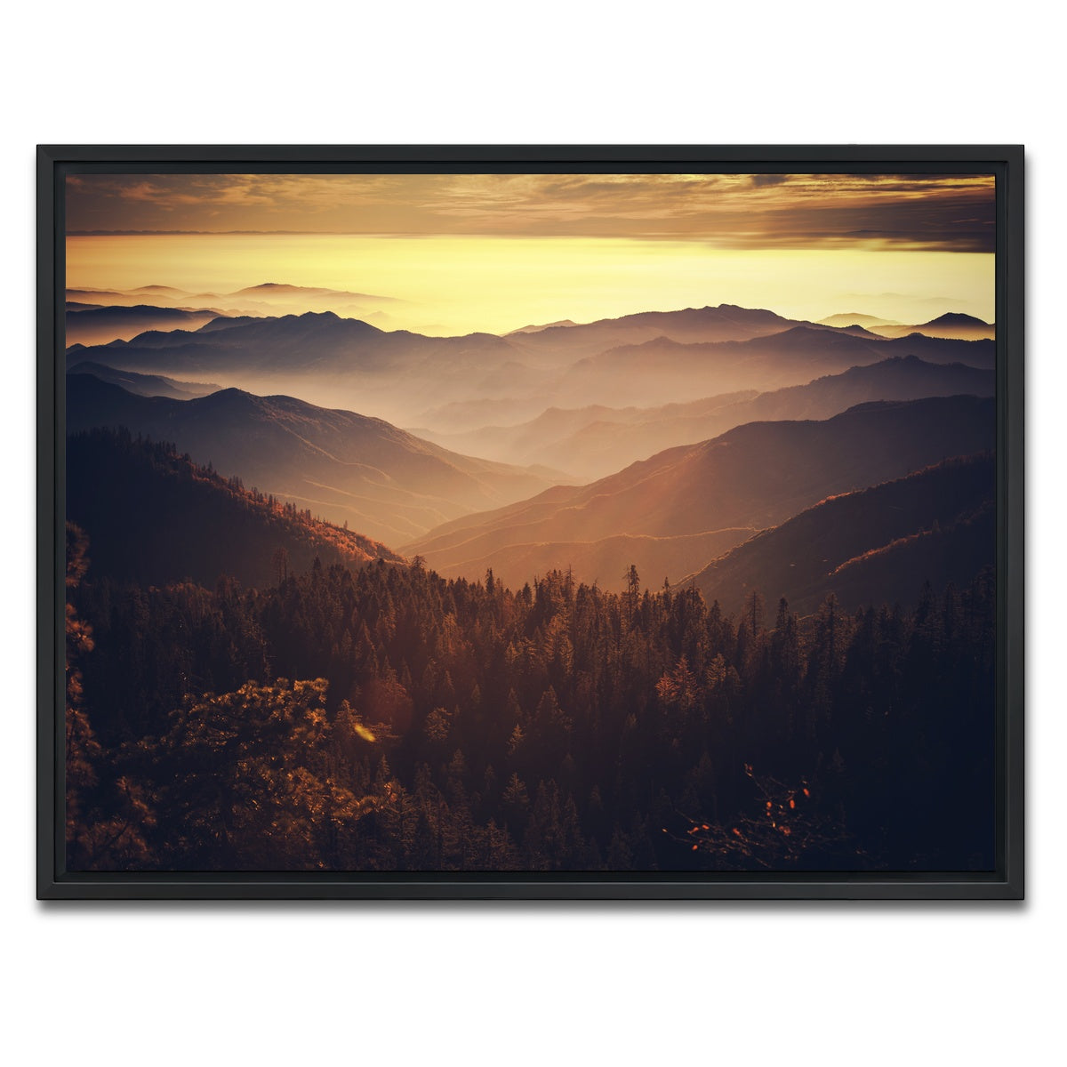 Scenic Sunset Sierra Nevada Mountains Wall Art