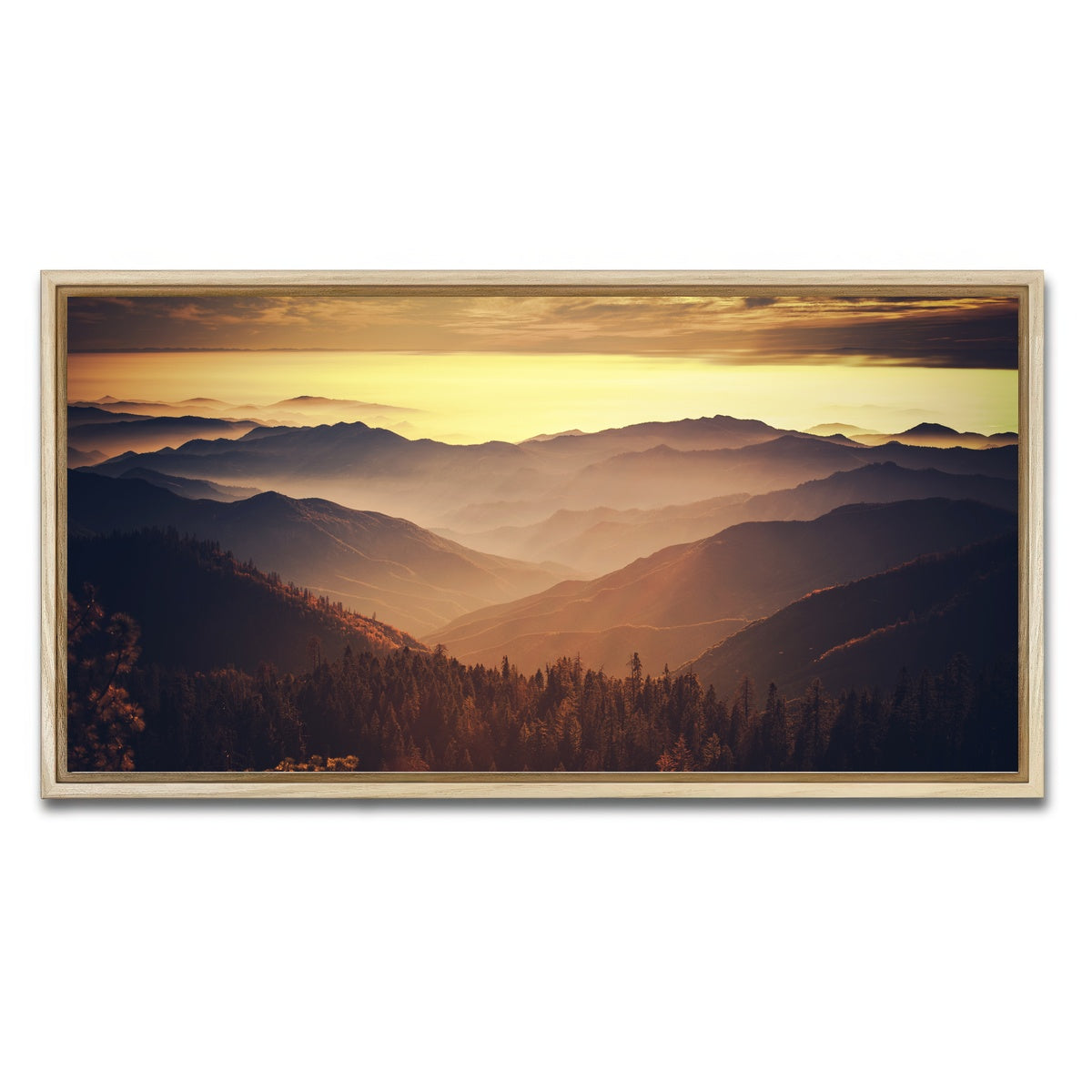 Scenic Sunset Sierra Nevada Mountains Wall Art