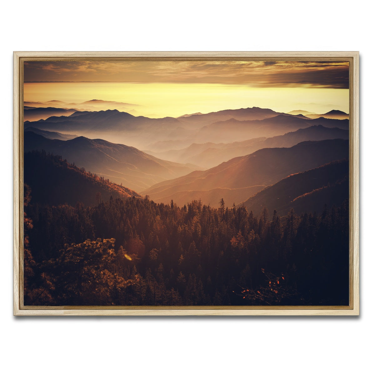 Scenic Sunset Sierra Nevada Mountains Wall Art