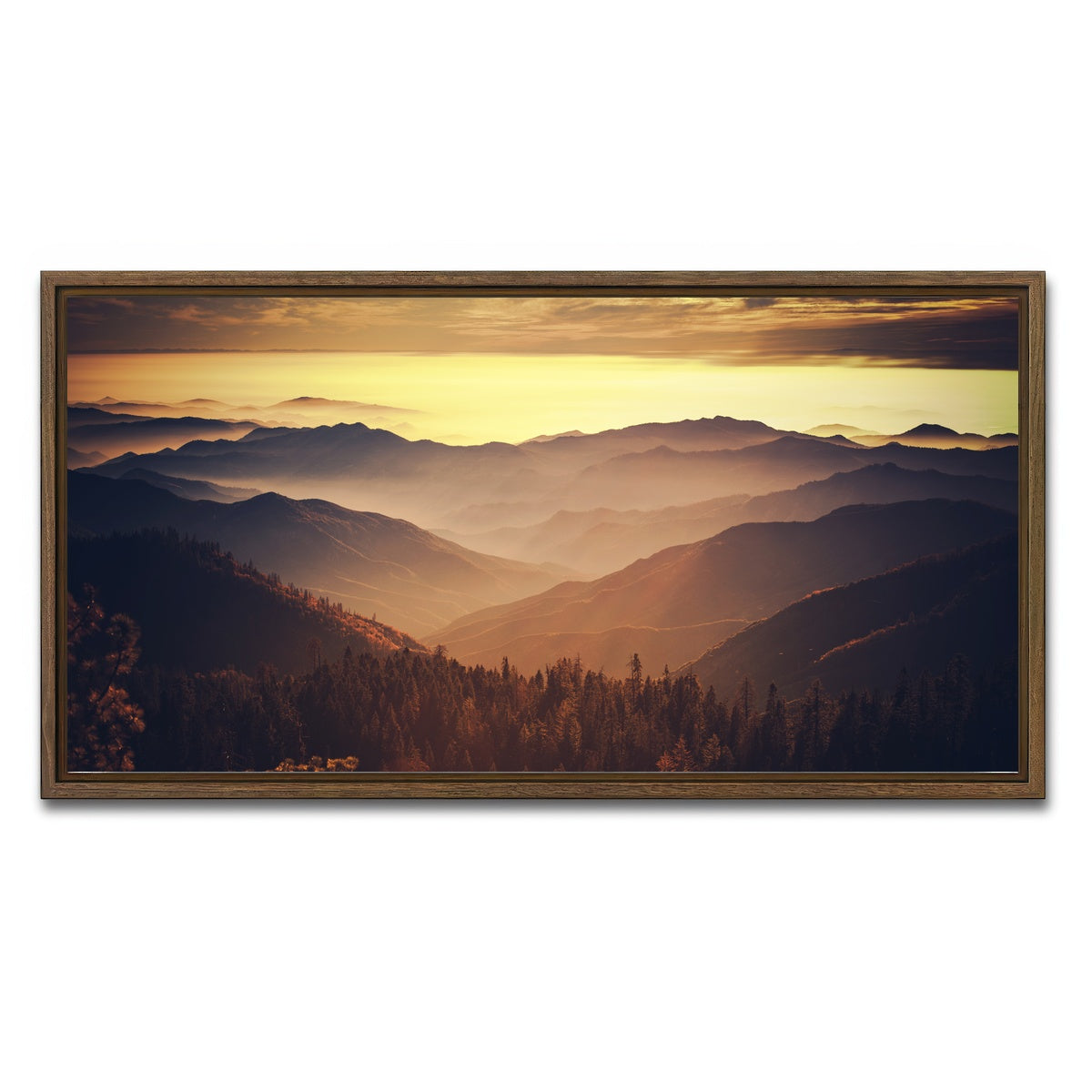 Scenic Sunset Sierra Nevada Mountains Wall Art