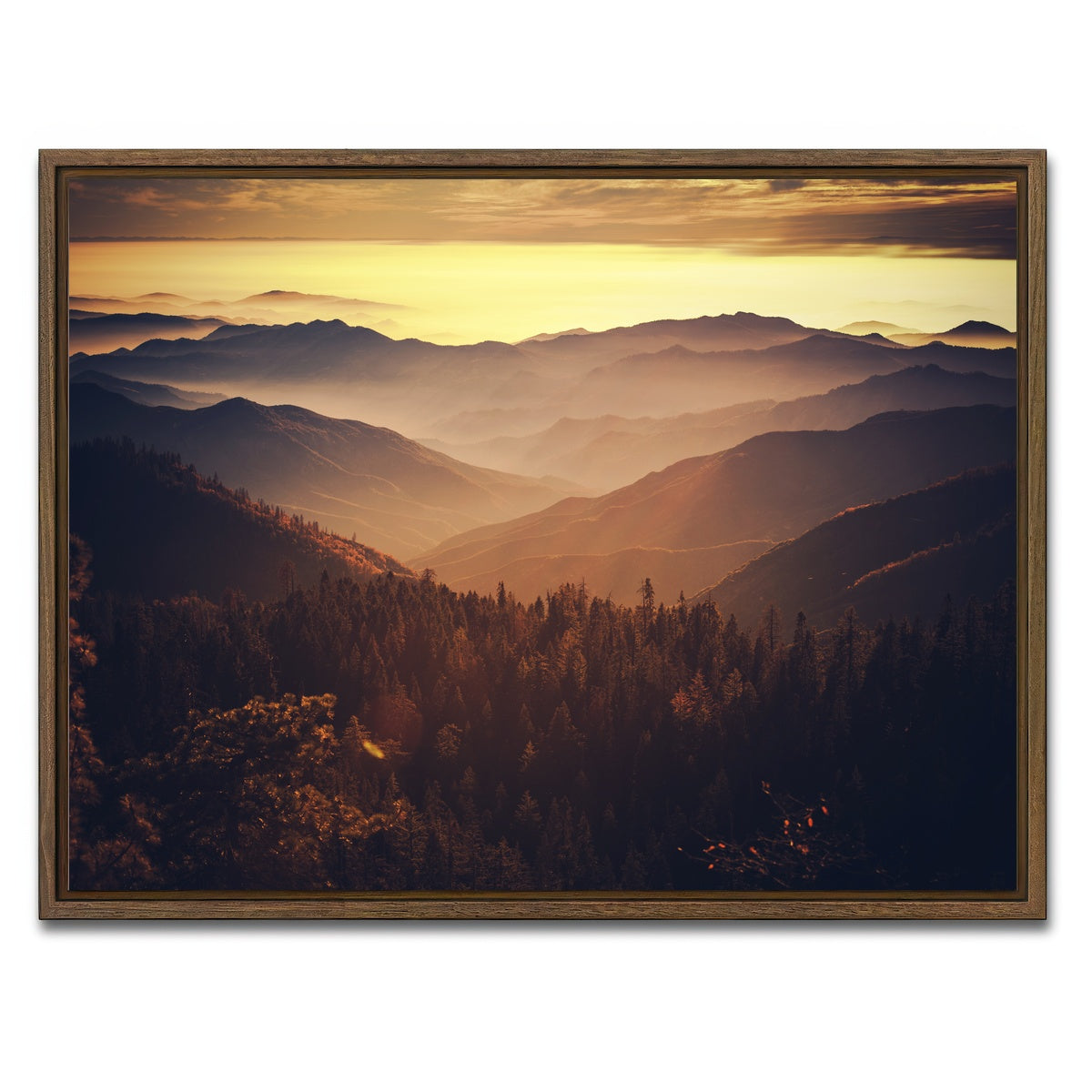 Scenic Sunset Sierra Nevada Mountains Wall Art