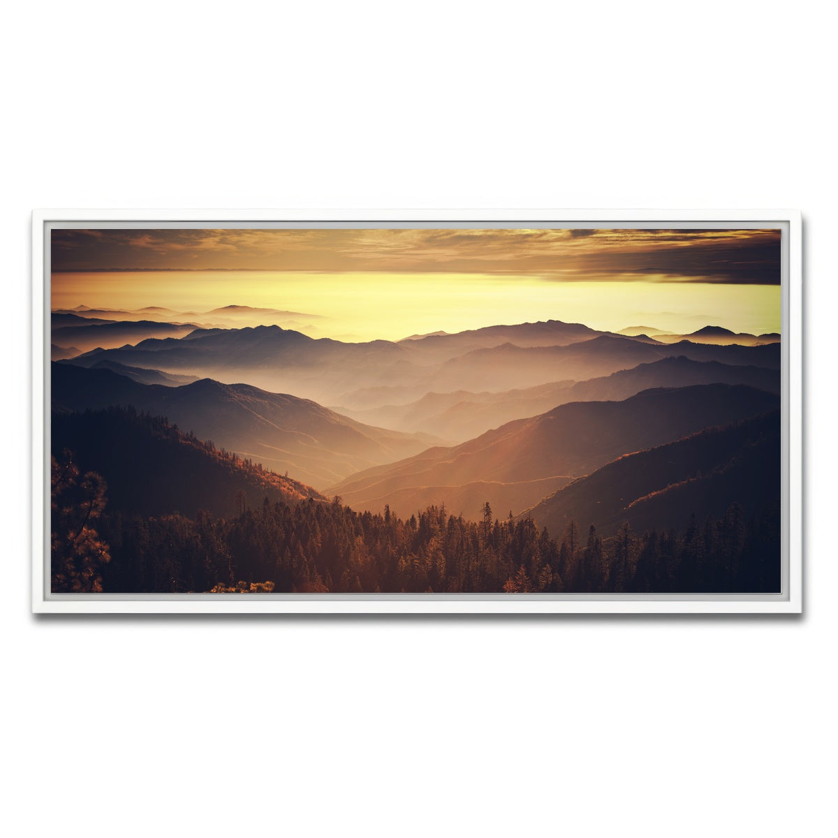 Scenic Sunset Sierra Nevada Mountains Wall Art