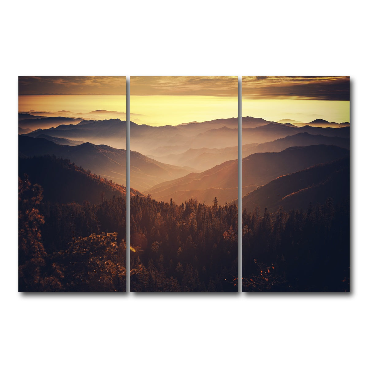 Scenic Sunset Sierra Nevada Mountains Wall Art