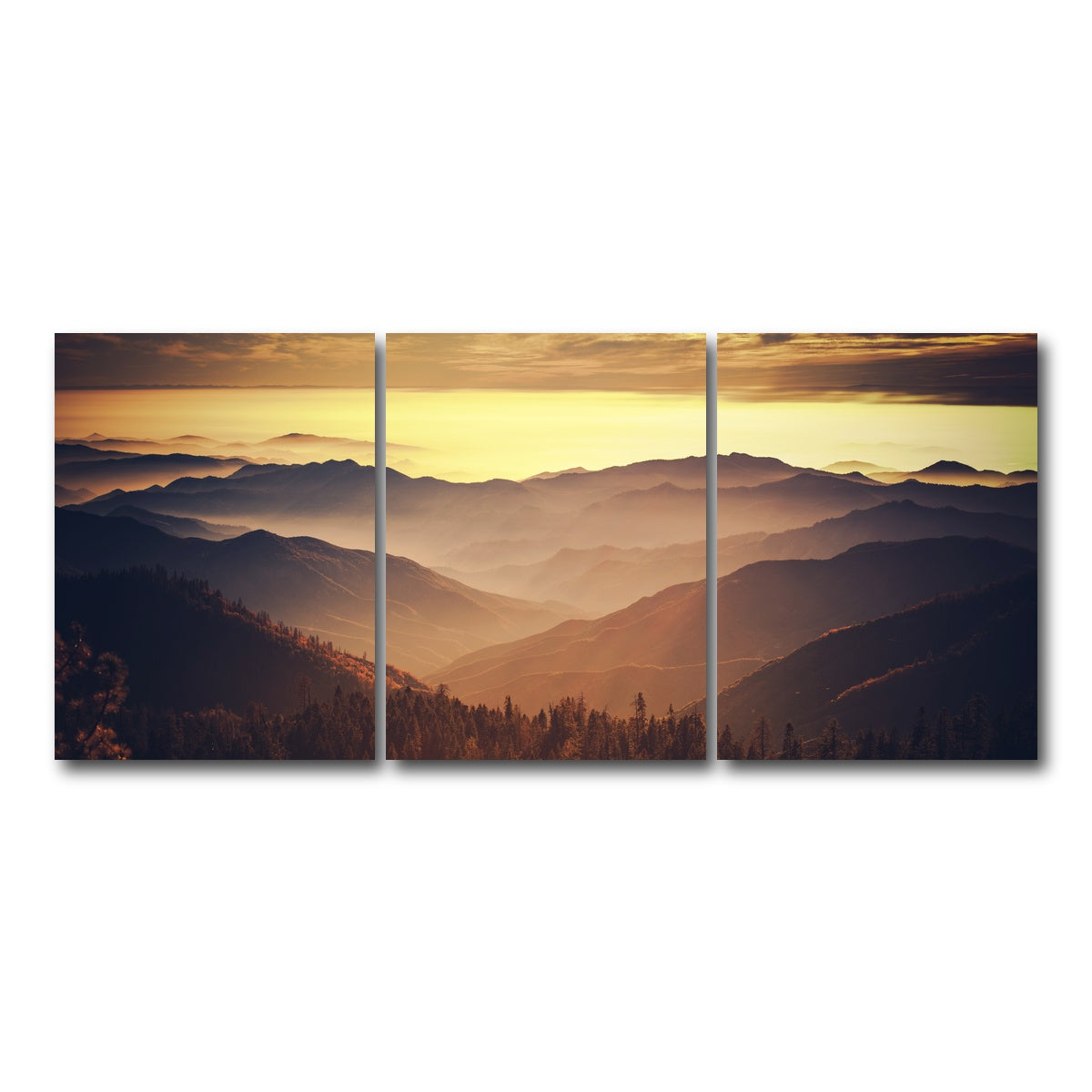 Scenic Sunset Sierra Nevada Mountains Wall Art