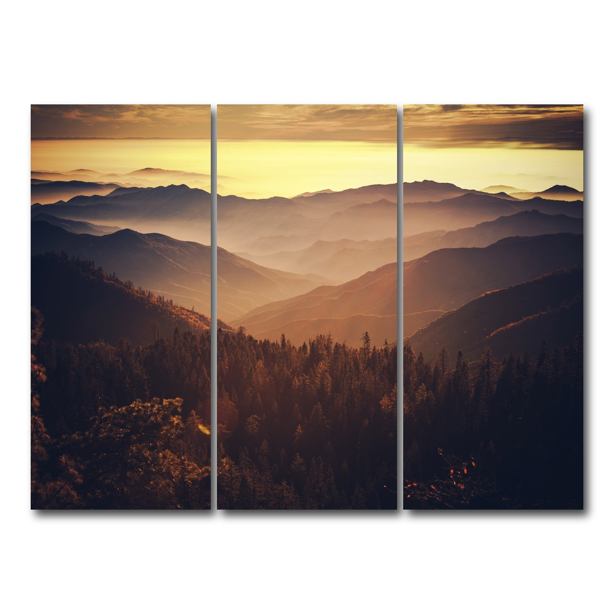 Scenic Sunset Sierra Nevada Mountains Wall Art