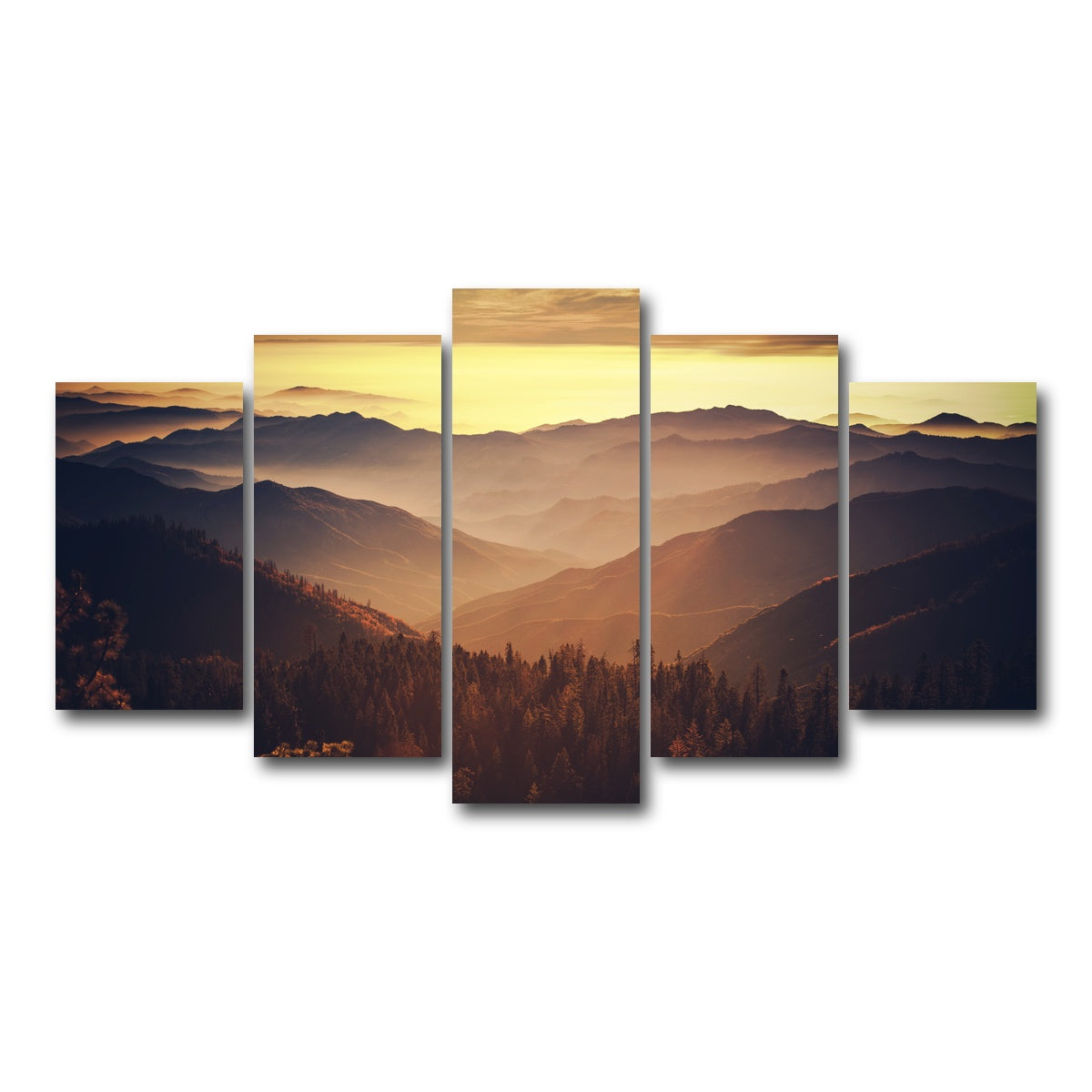 Scenic Sunset Sierra Nevada Mountains Wall Art