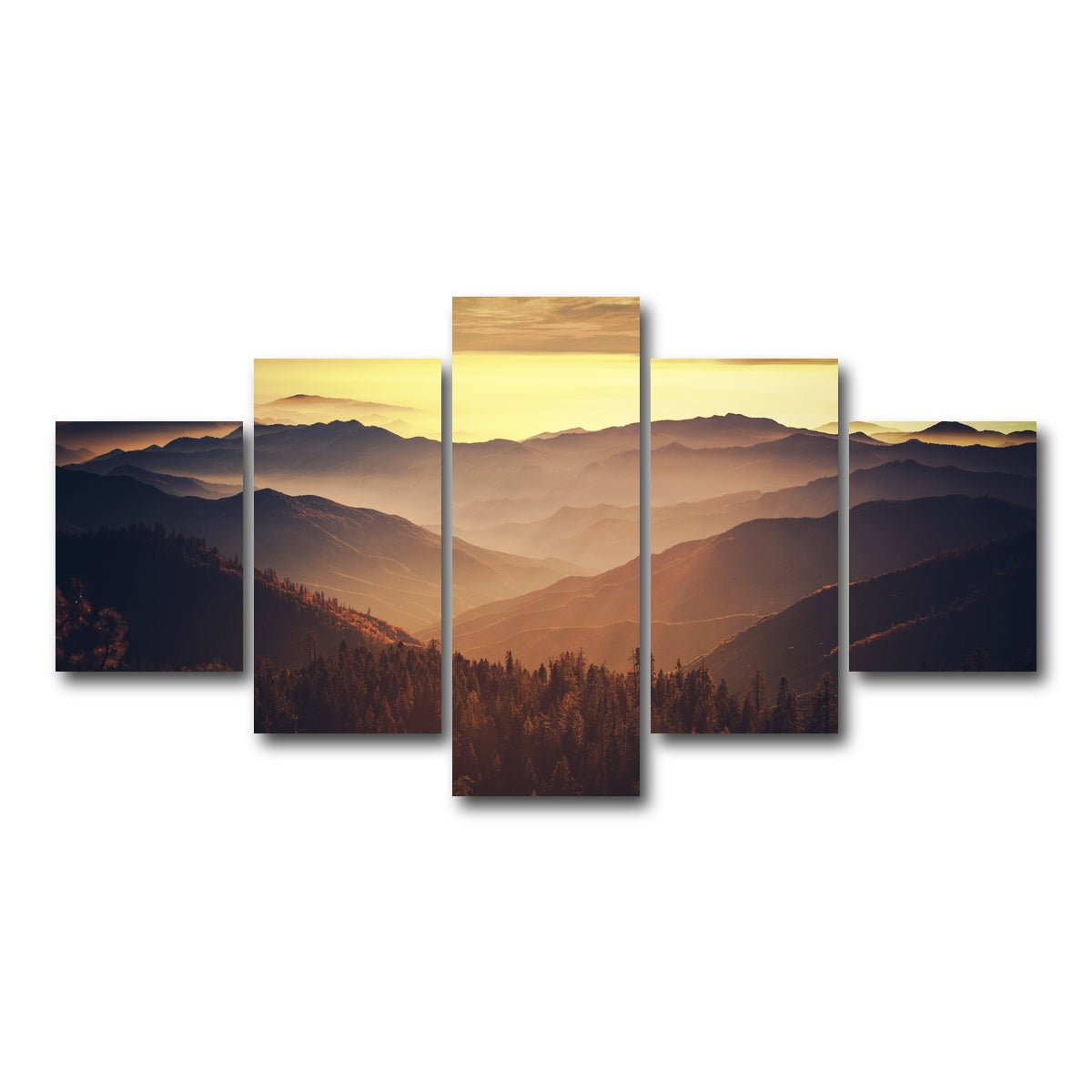 Scenic Sunset Sierra Nevada Mountains Wall Art