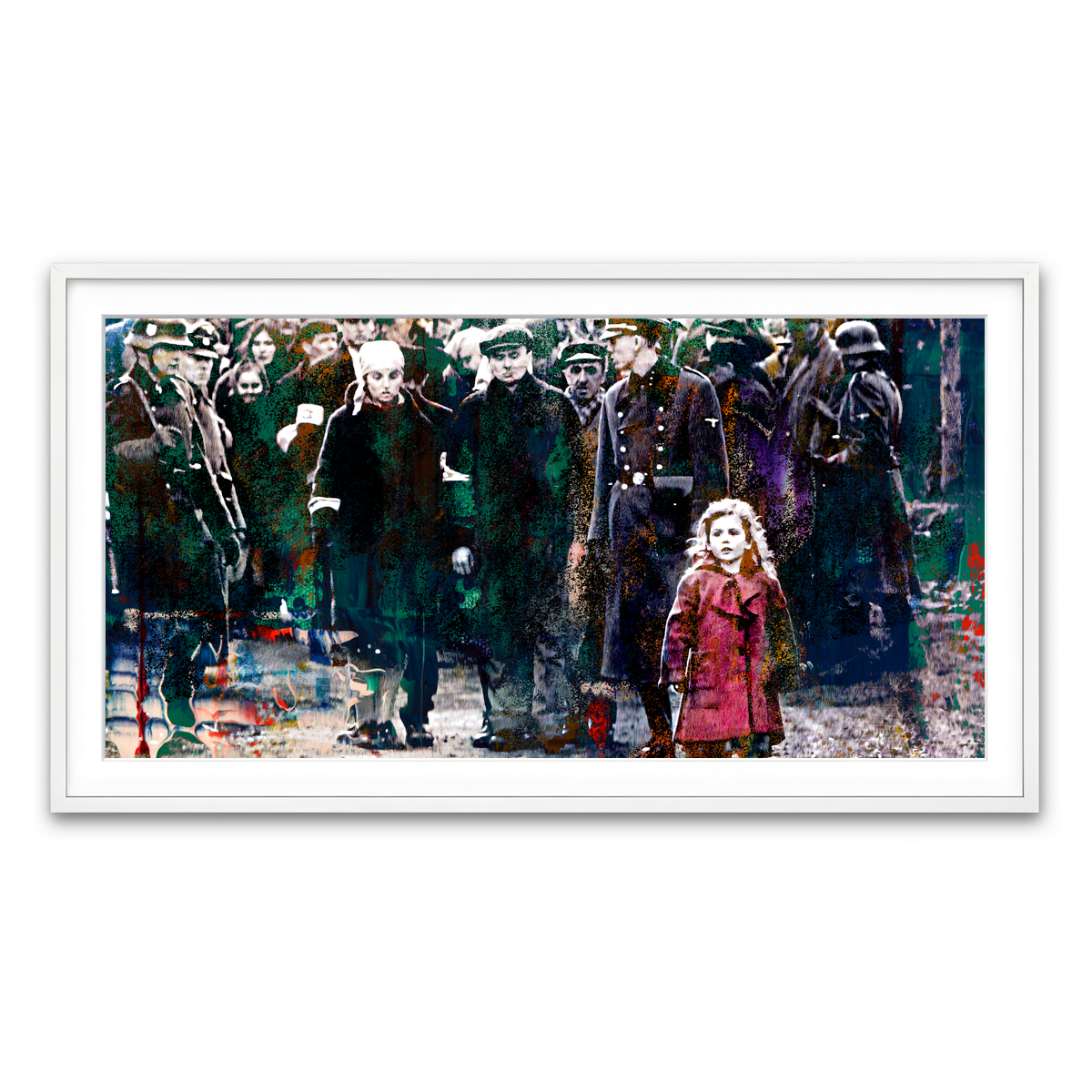 Framed Print 2x1 White