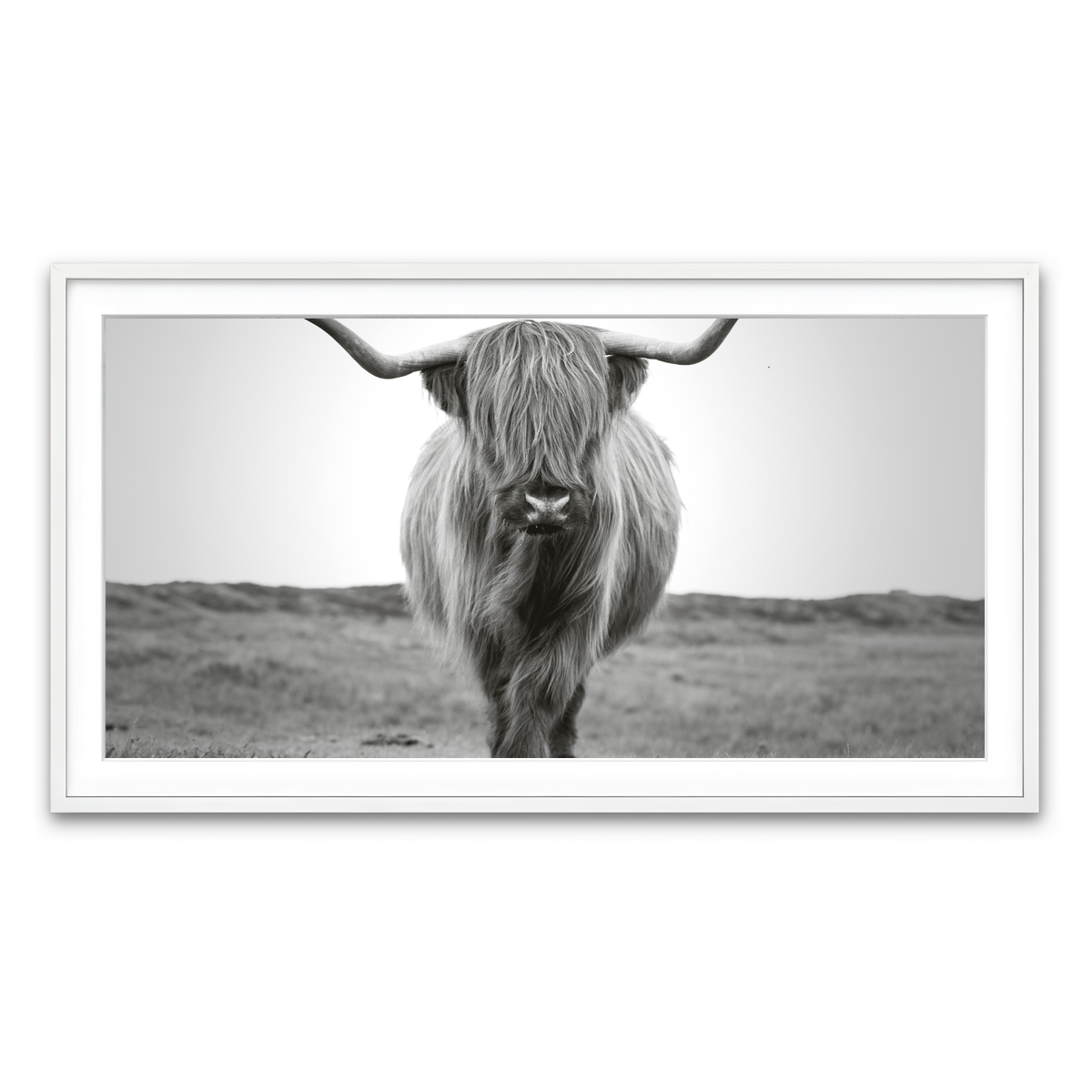 Framed Print 2x1 White