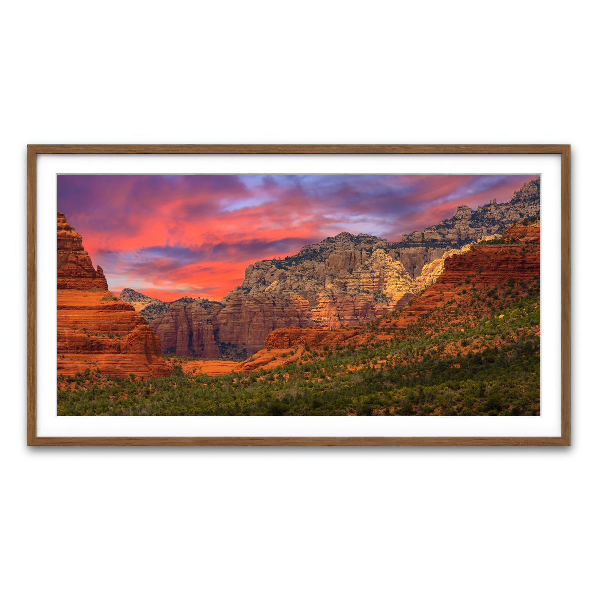 Framed Print 2x1 Walnut
