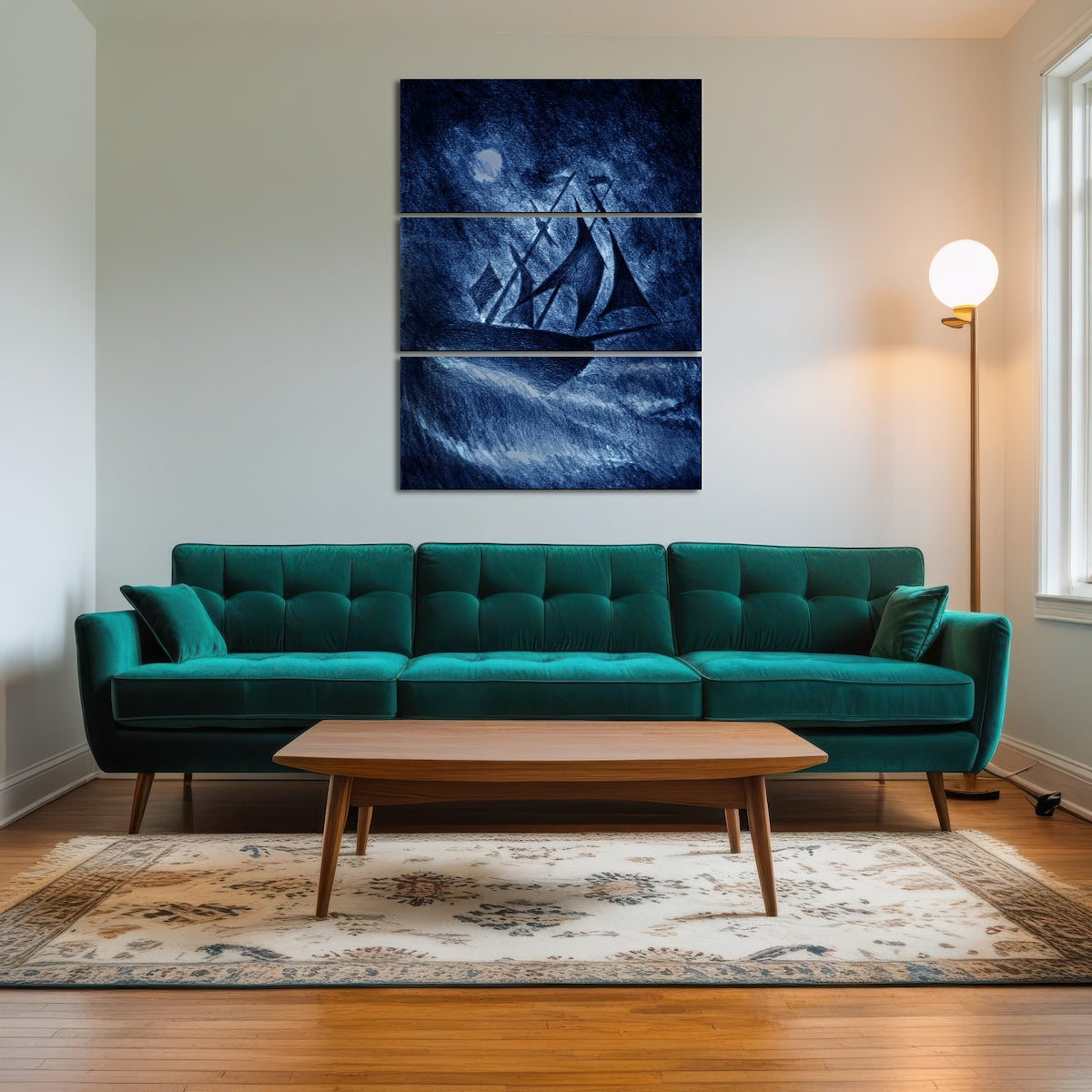 AUTO-MOCKUP ROOM | Ship on the Storm Waves