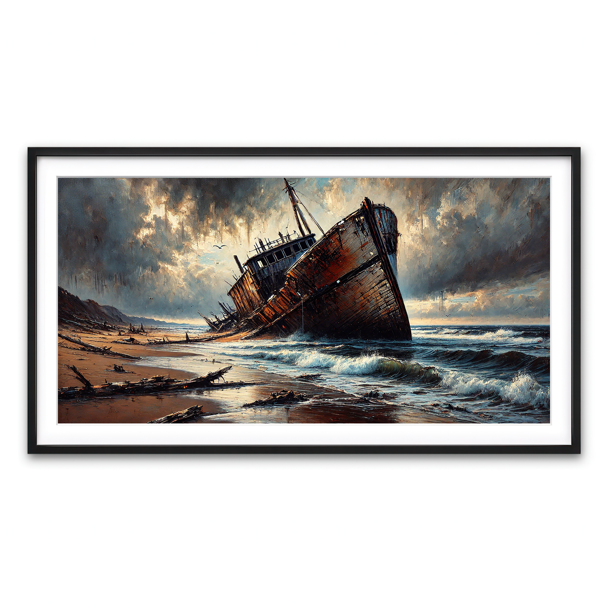 Framed Print 2x1 Black
