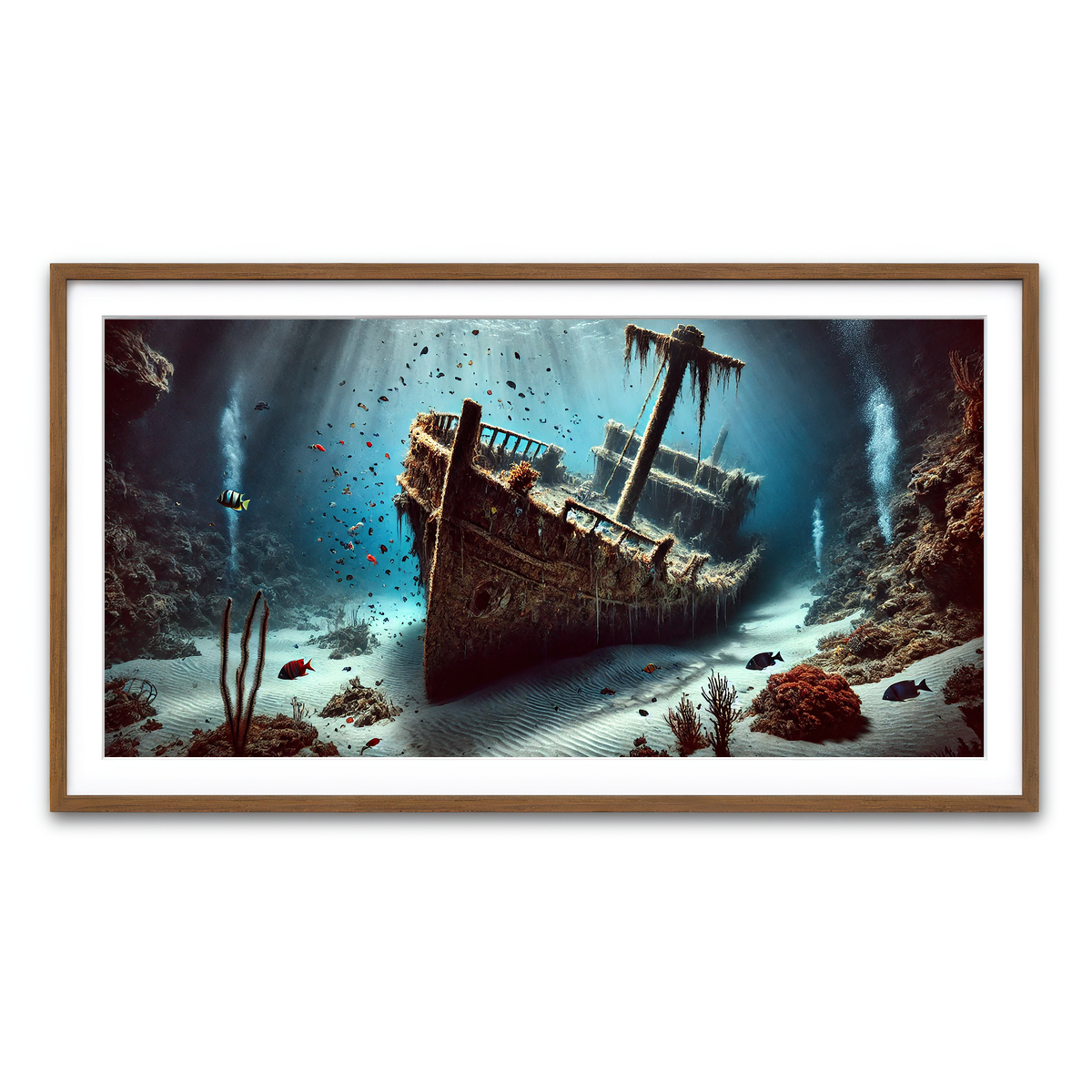 Framed Print 2x1 Walnut