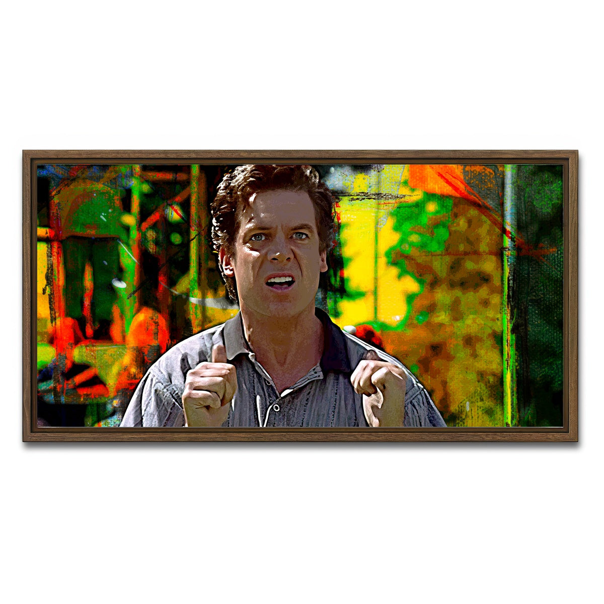 AUTO-MOCKUP WHITE | Shooter McGavin | 1 Piece | Walnut Framed Canvas | group=2x1