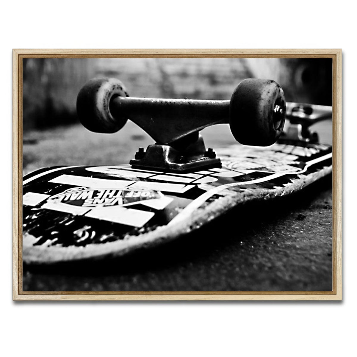 AUTO-MOCKUP WHITE | Skateboard | 1 Piece | Natural Framed Canvas | group=4x3