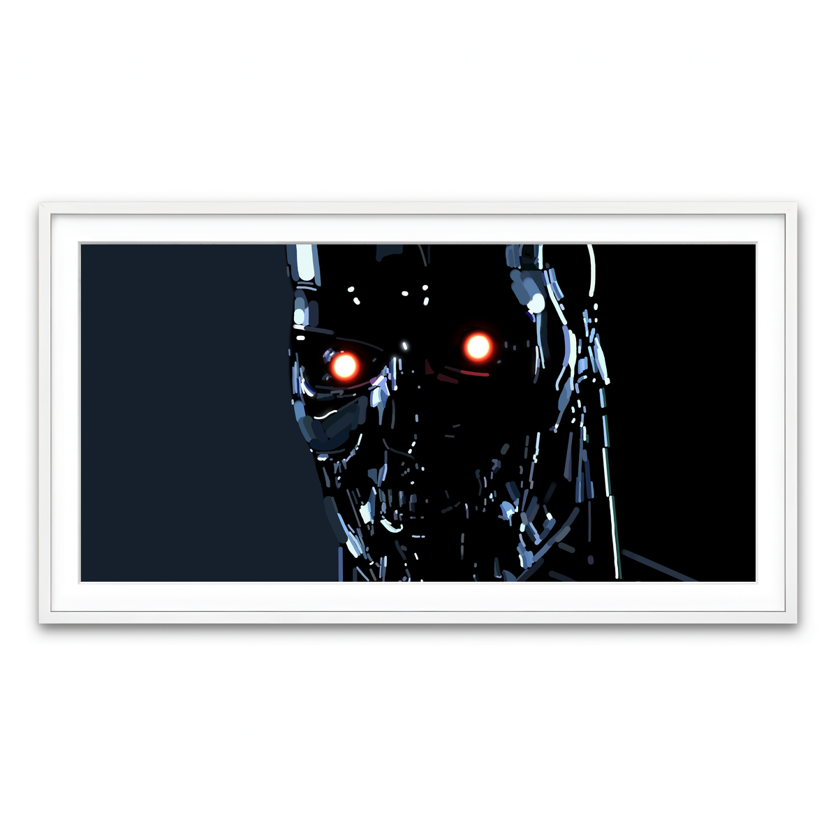 Framed Print 2x1 White