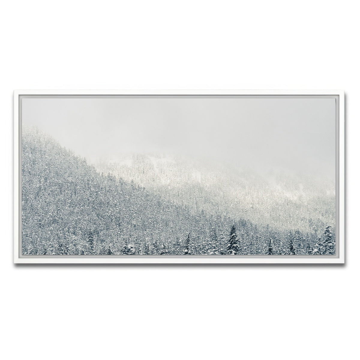 AUTO-MOCKUP WHITE | Snowy Mountains | 1 Piece | White Framed Canvas | group=2x1