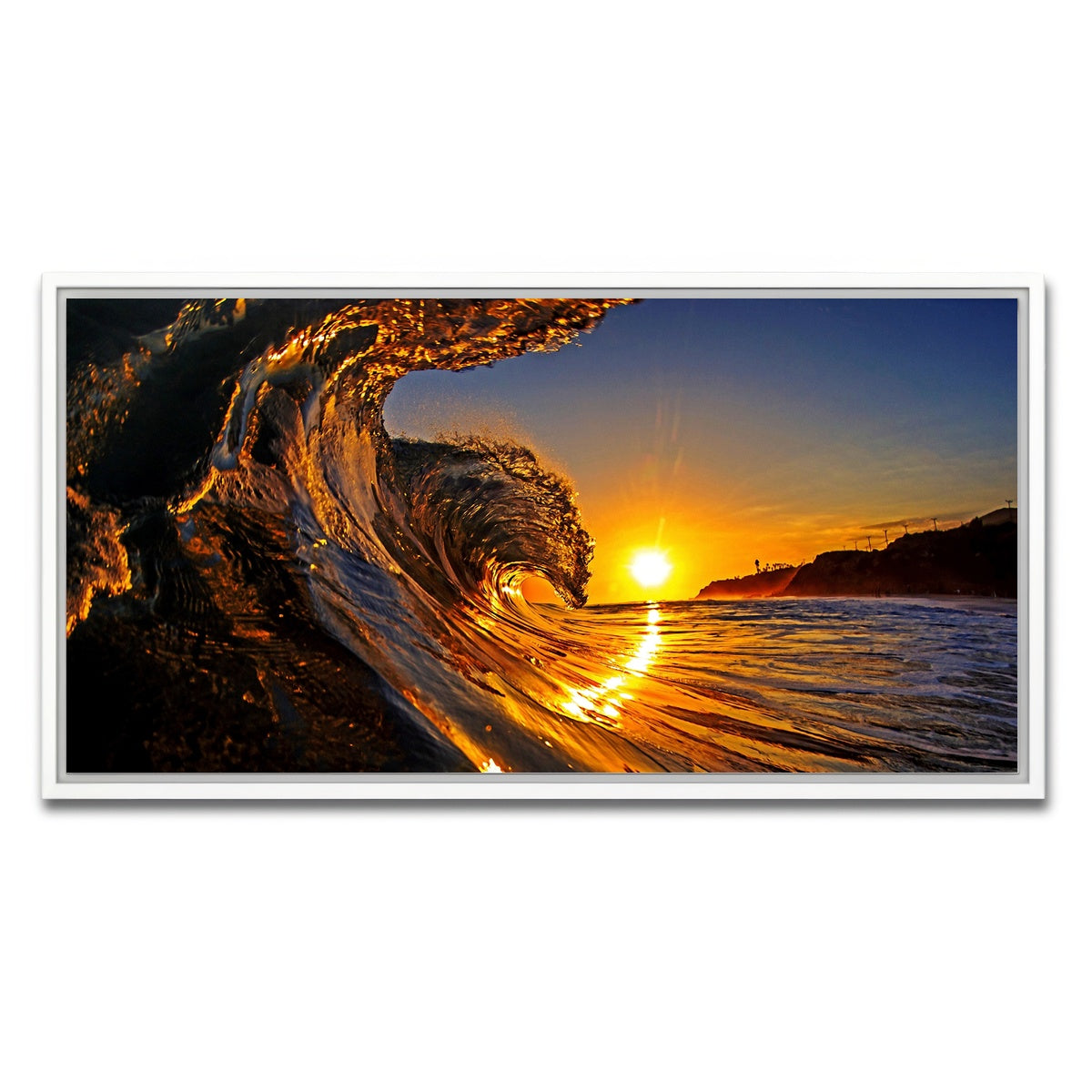 AUTO-MOCKUP WHITE | Solar Waves | 1 Piece | White Framed Canvas | group=2x1