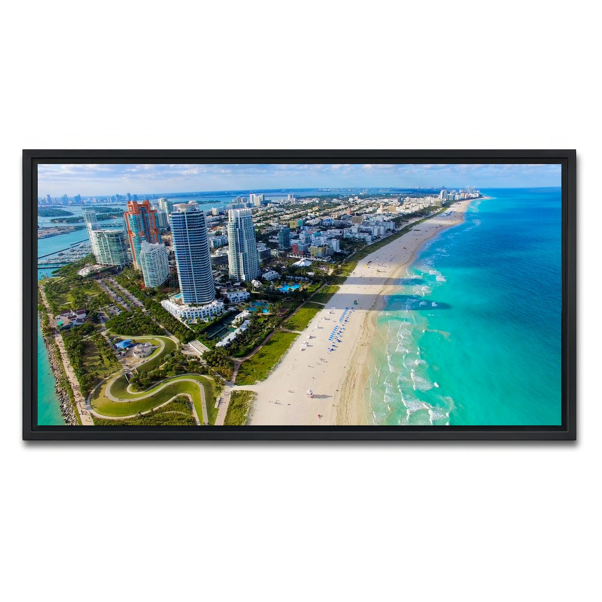 AUTO-MOCKUP WHITE | South Beach | 1 Piece | Black Framed Canvas | group=2x1