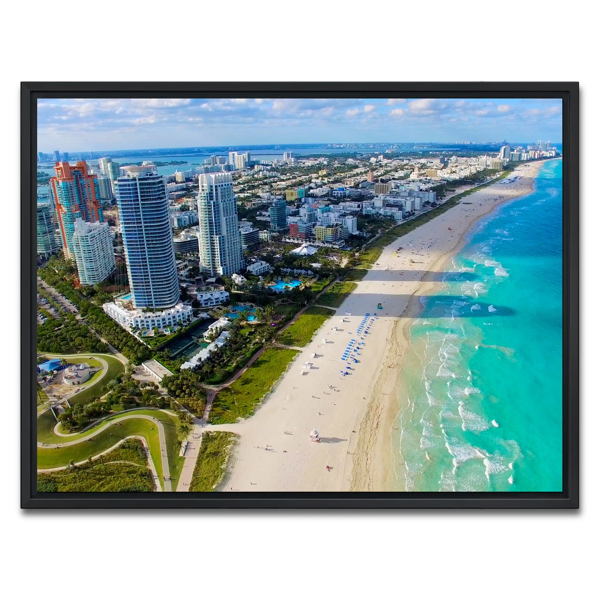 AUTO-MOCKUP WHITE | South Beach | 1 Piece | Black Framed Canvas | group=4x3