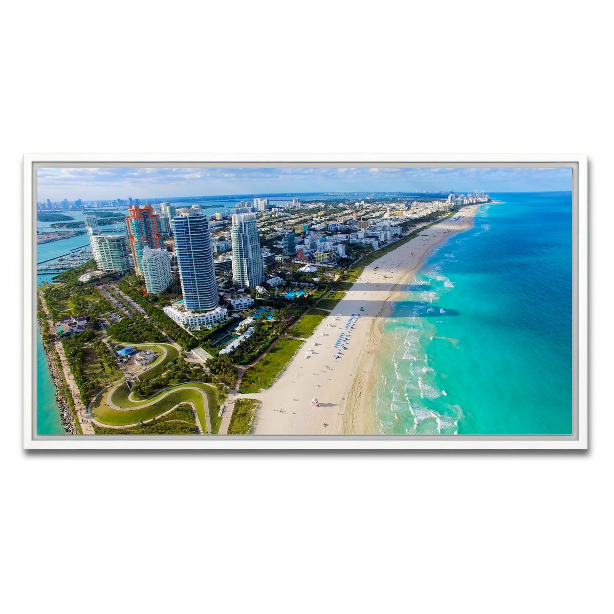 AUTO-MOCKUP WHITE | South Beach | 1 Piece | White Framed Canvas | group=2x1