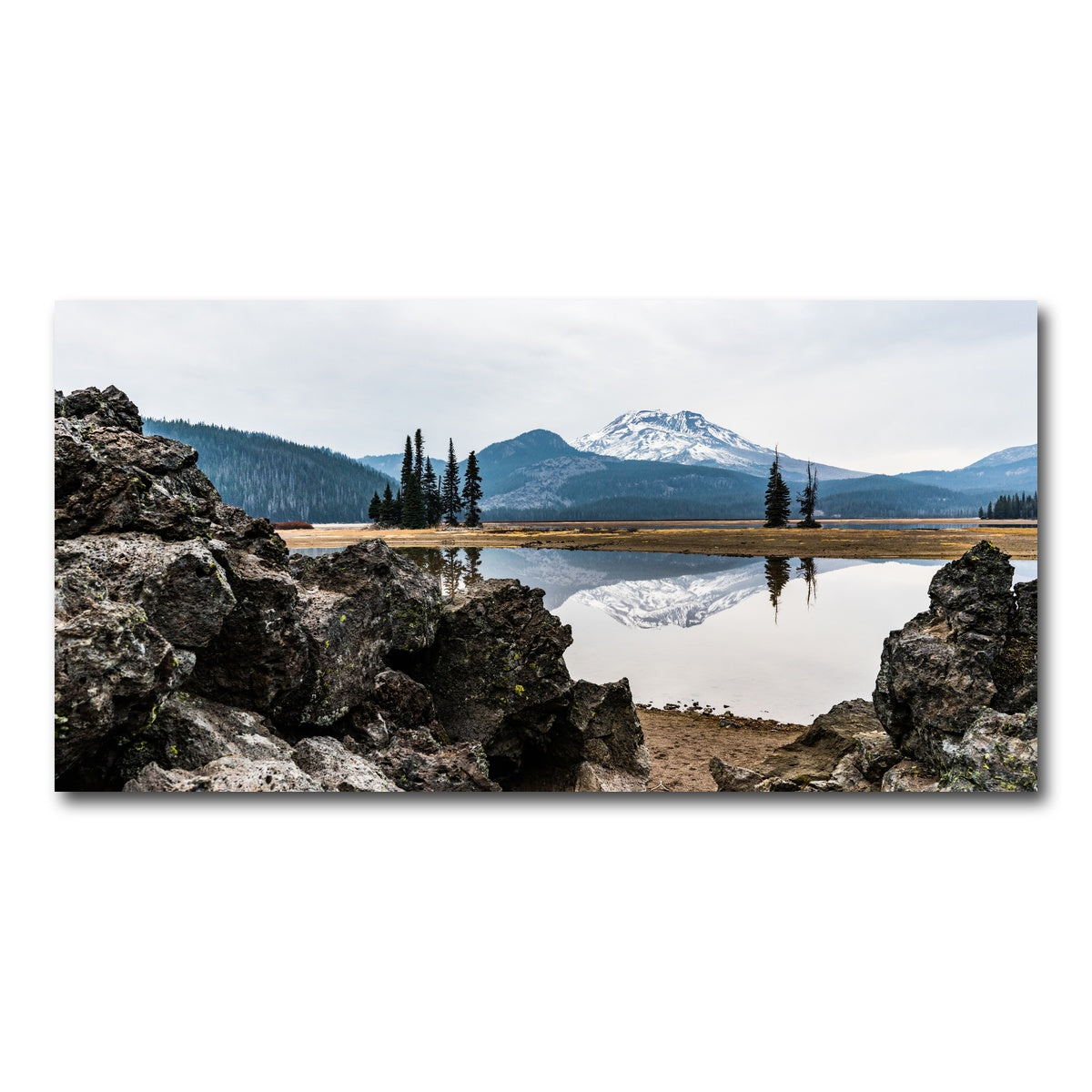 AUTO-MOCKUP WHITE | South Sister Mountain - Sparks Lake | 1 Piece | Gallery Wrap Canvas | group=2x1