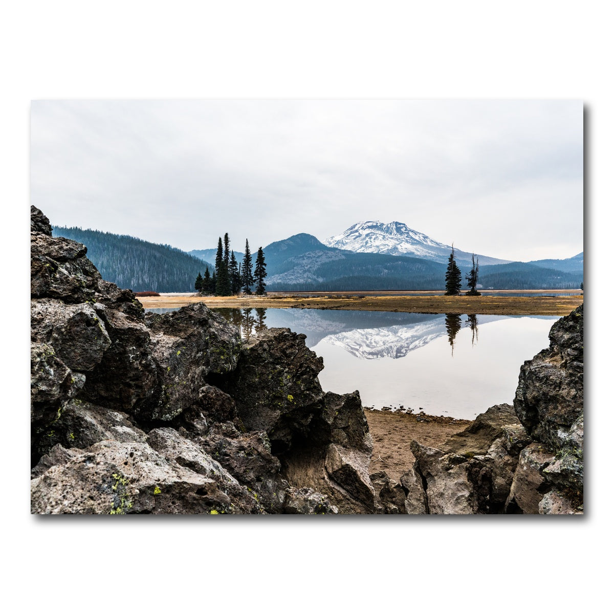 AUTO-MOCKUP WHITE | South Sister Mountain - Sparks Lake | 1 Piece | Gallery Wrap Canvas | group=4x3