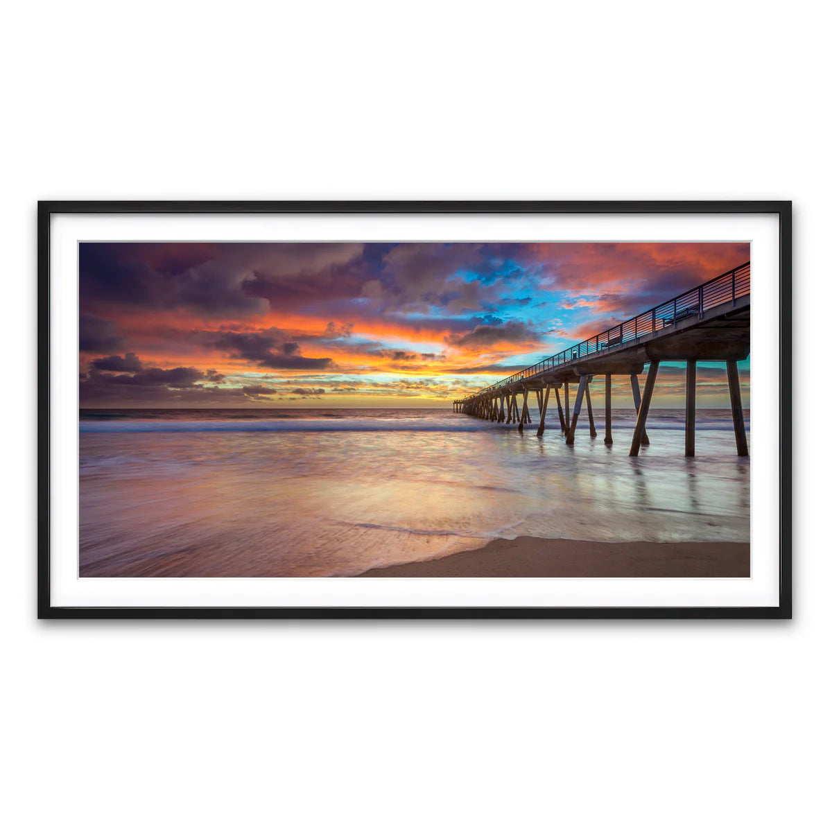 Southern California Pier at Sunset Wall Art