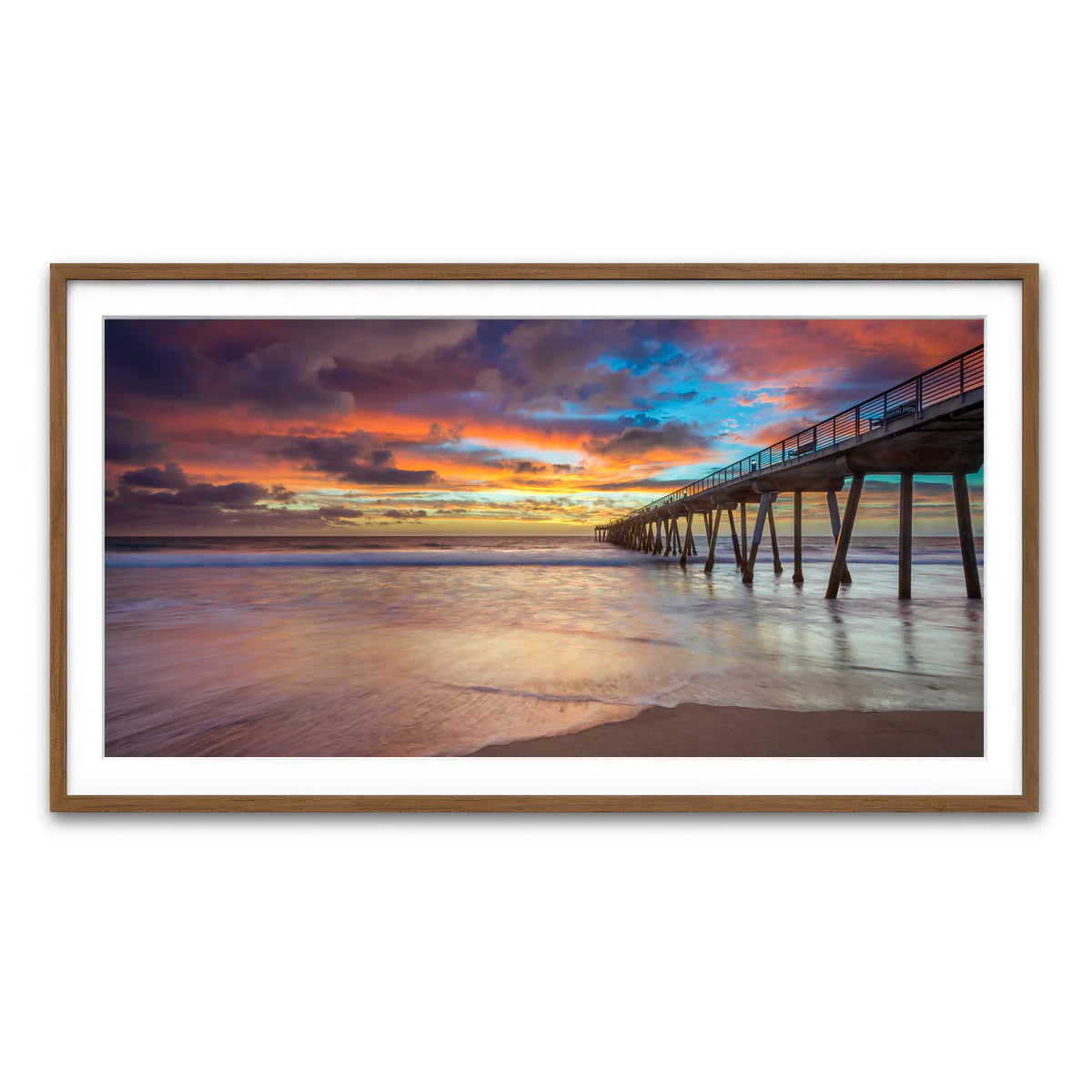 Southern California Pier at Sunset Wall Art