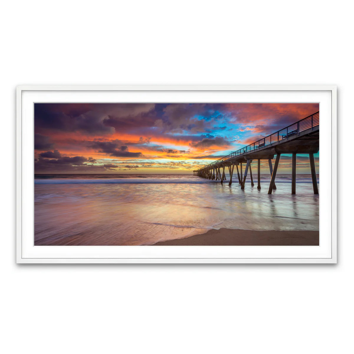 Southern California Pier at Sunset Wall Art