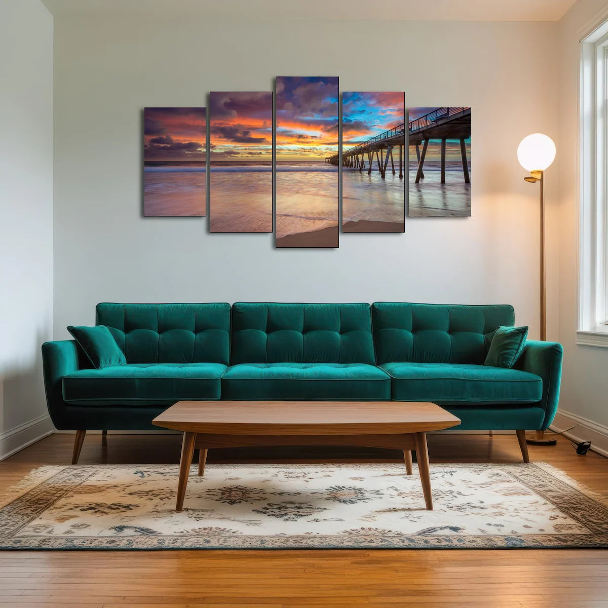 Southern California Pier at Sunset Wall Art