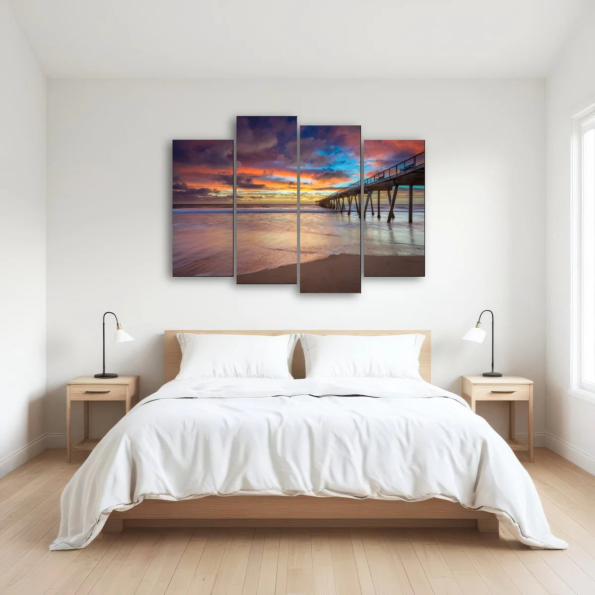 Southern California Pier at Sunset Wall Art