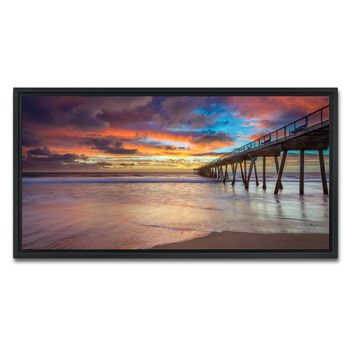 Southern California Pier at Sunset Wall Art