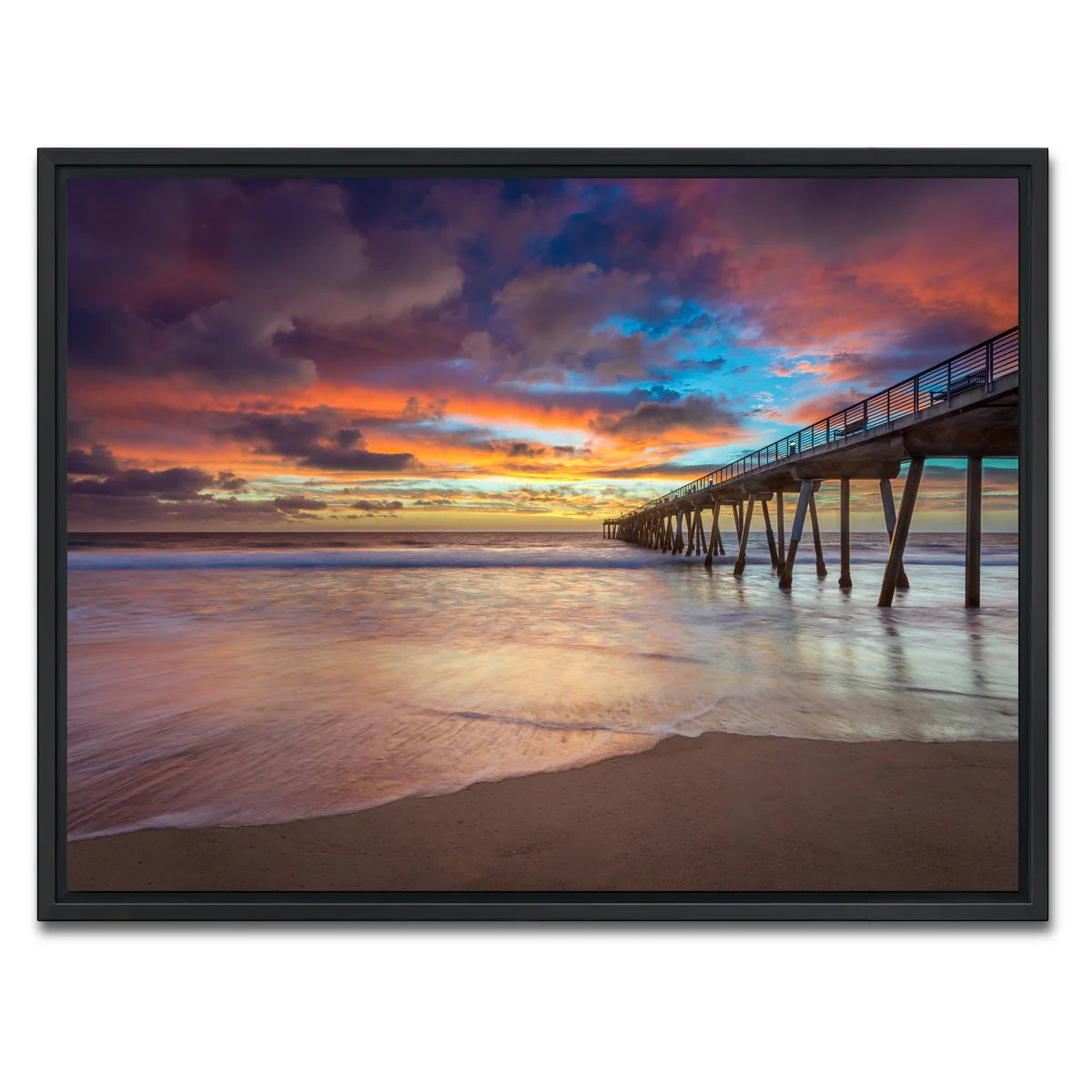 Southern California Pier at Sunset Wall Art