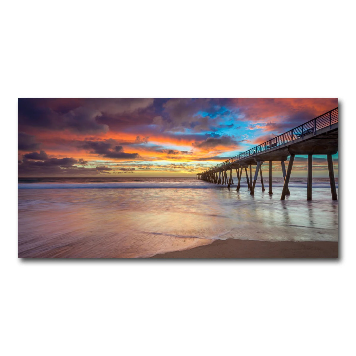 Southern California Pier at Sunset Wall Art