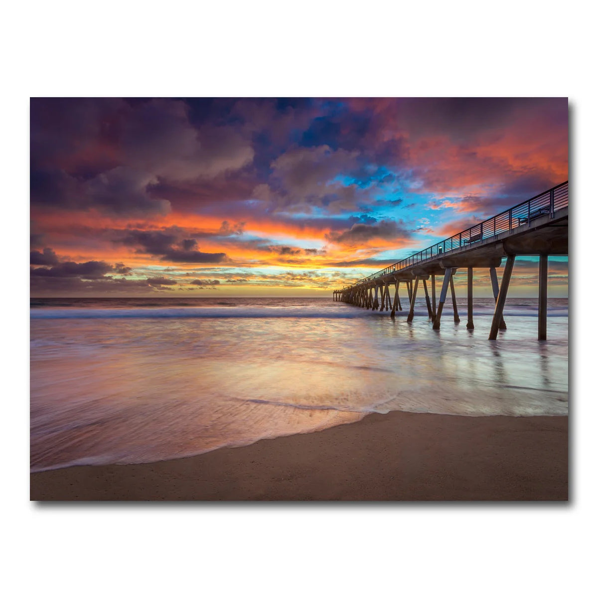 Southern California Pier at Sunset Wall Art
