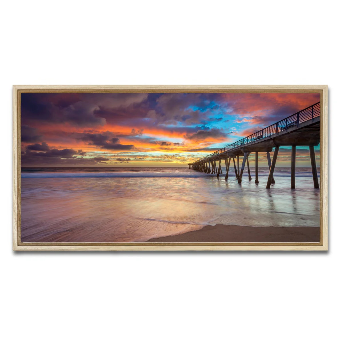Southern California Pier at Sunset Wall Art