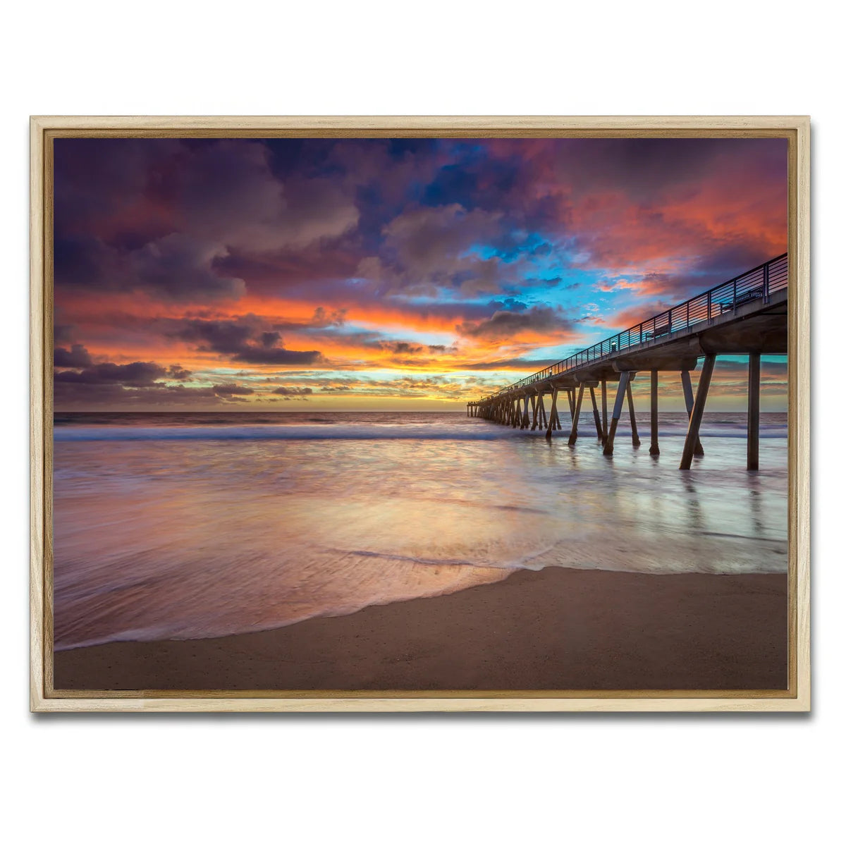 Southern California Pier at Sunset Wall Art
