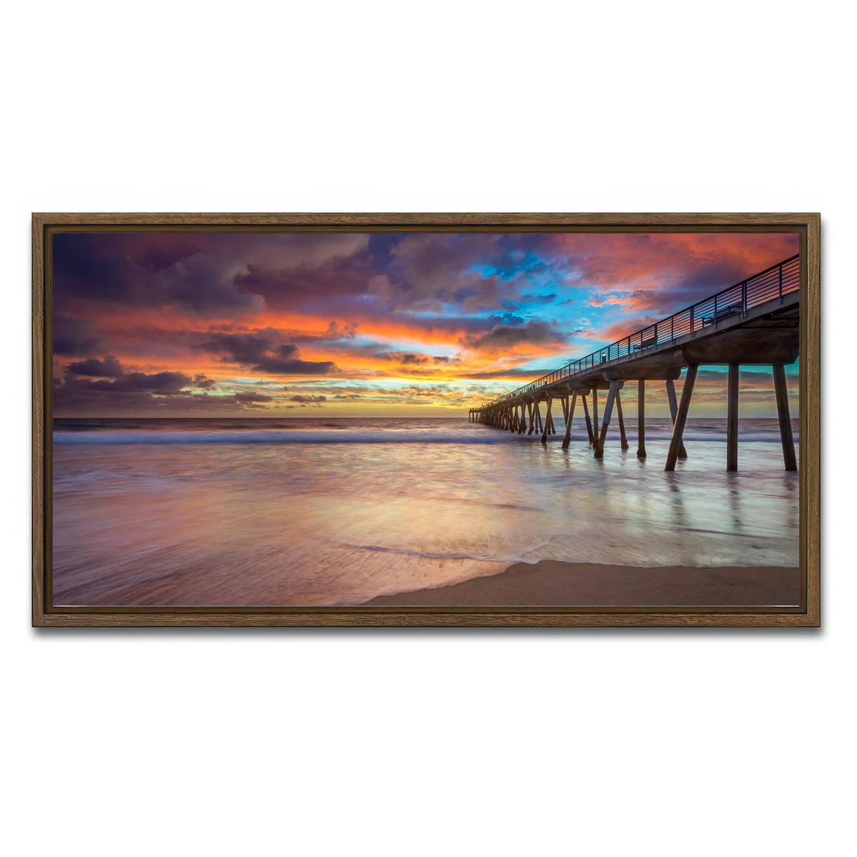Southern California Pier at Sunset Wall Art