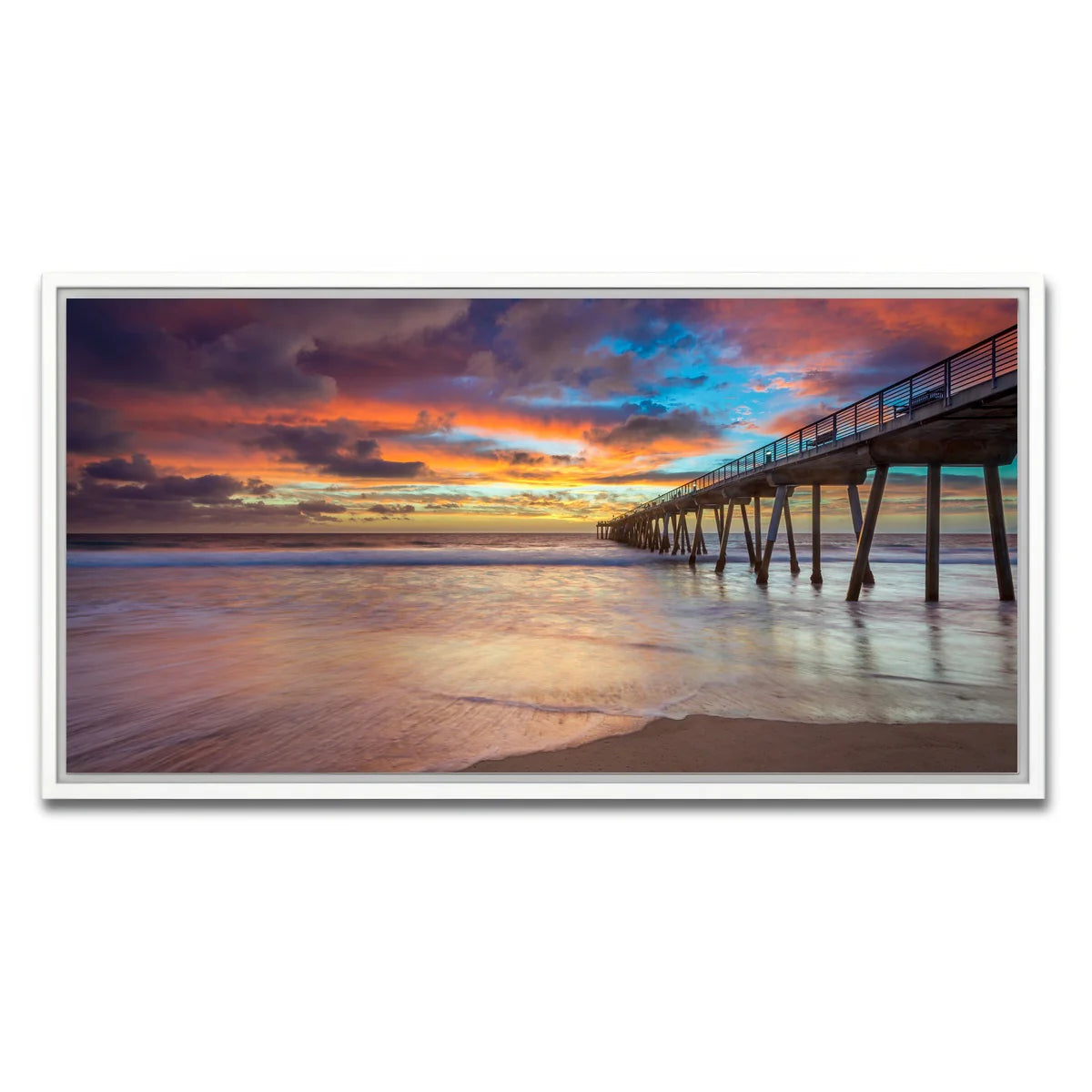 Southern California Pier at Sunset Wall Art