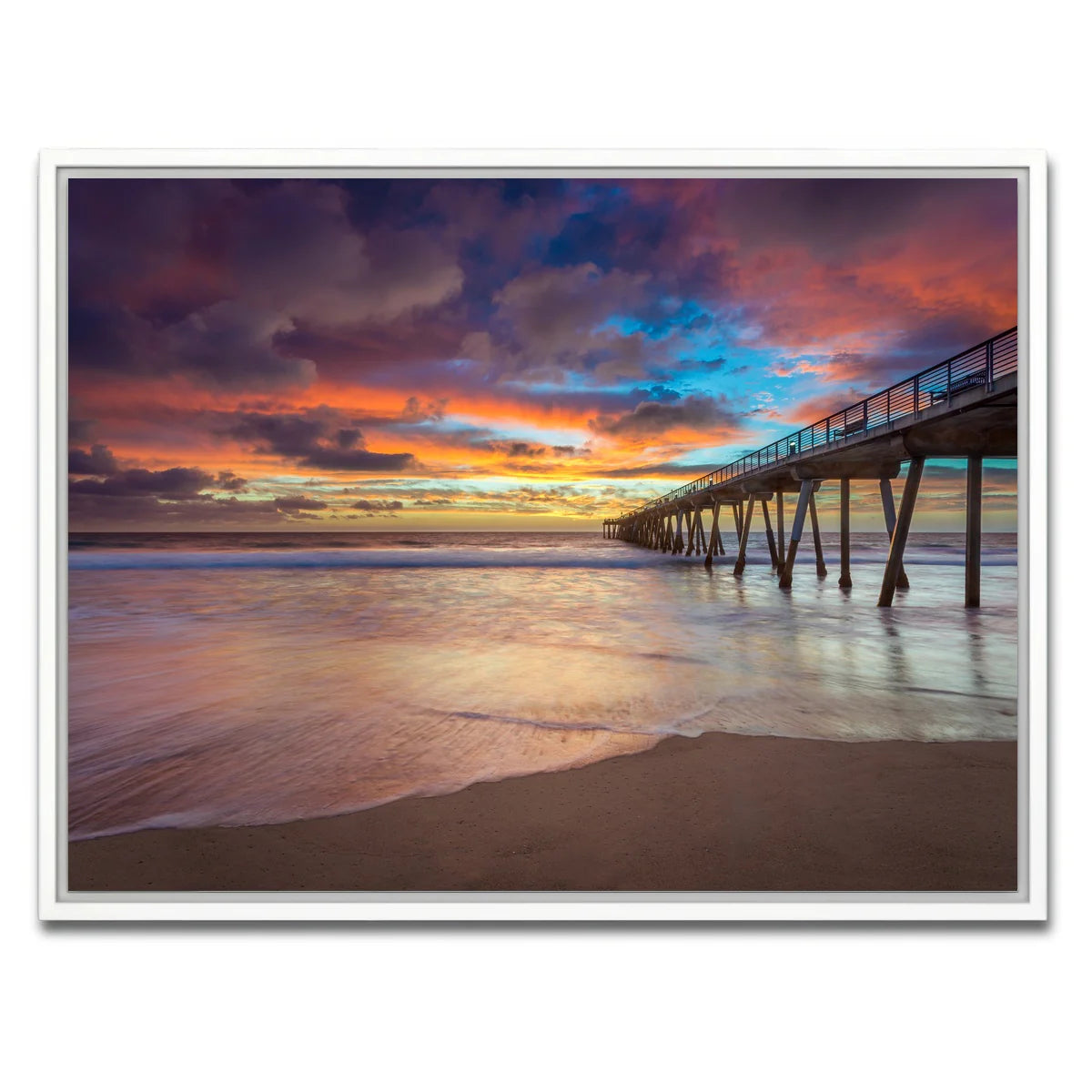 Southern California Pier at Sunset Wall Art