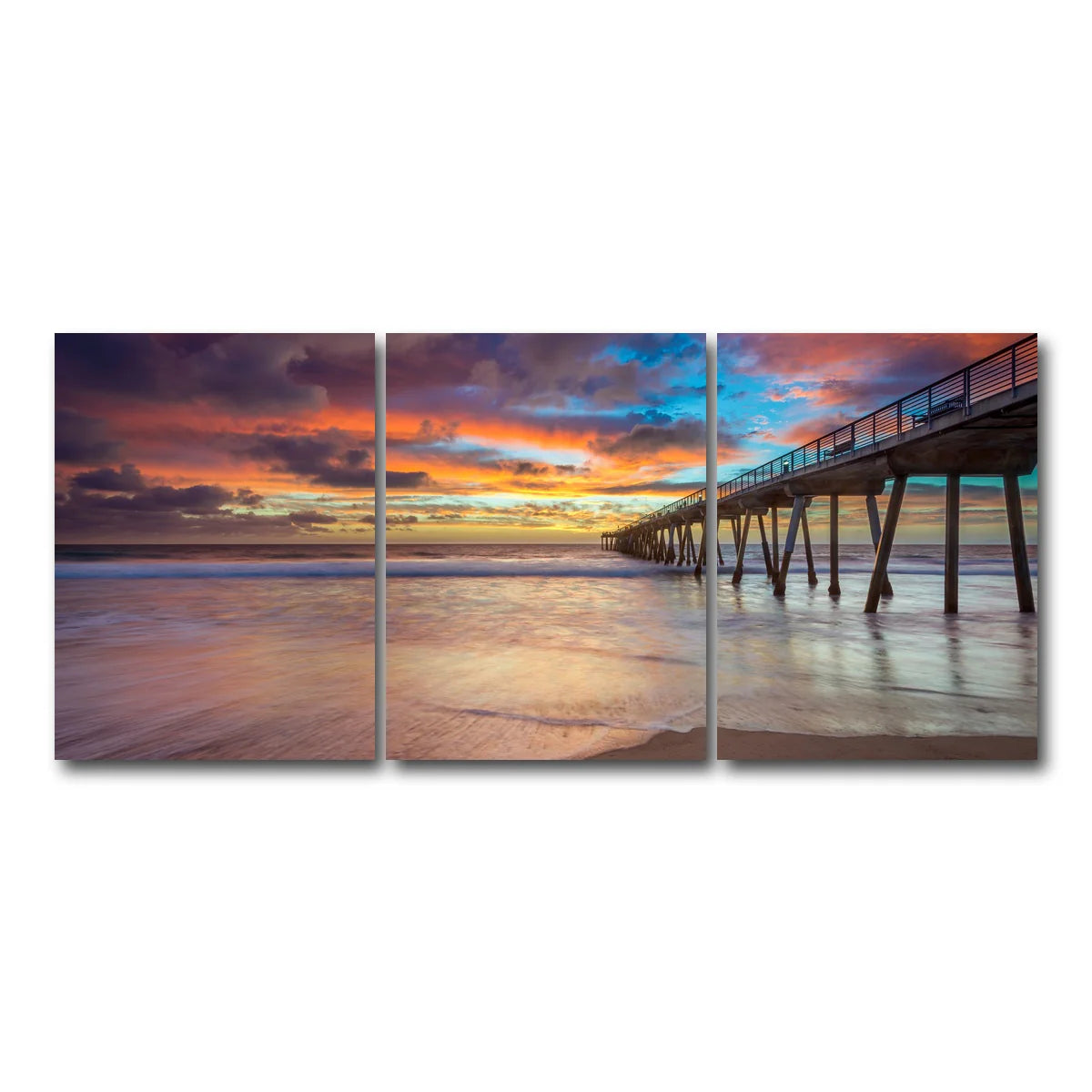 Southern California Pier at Sunset Wall Art