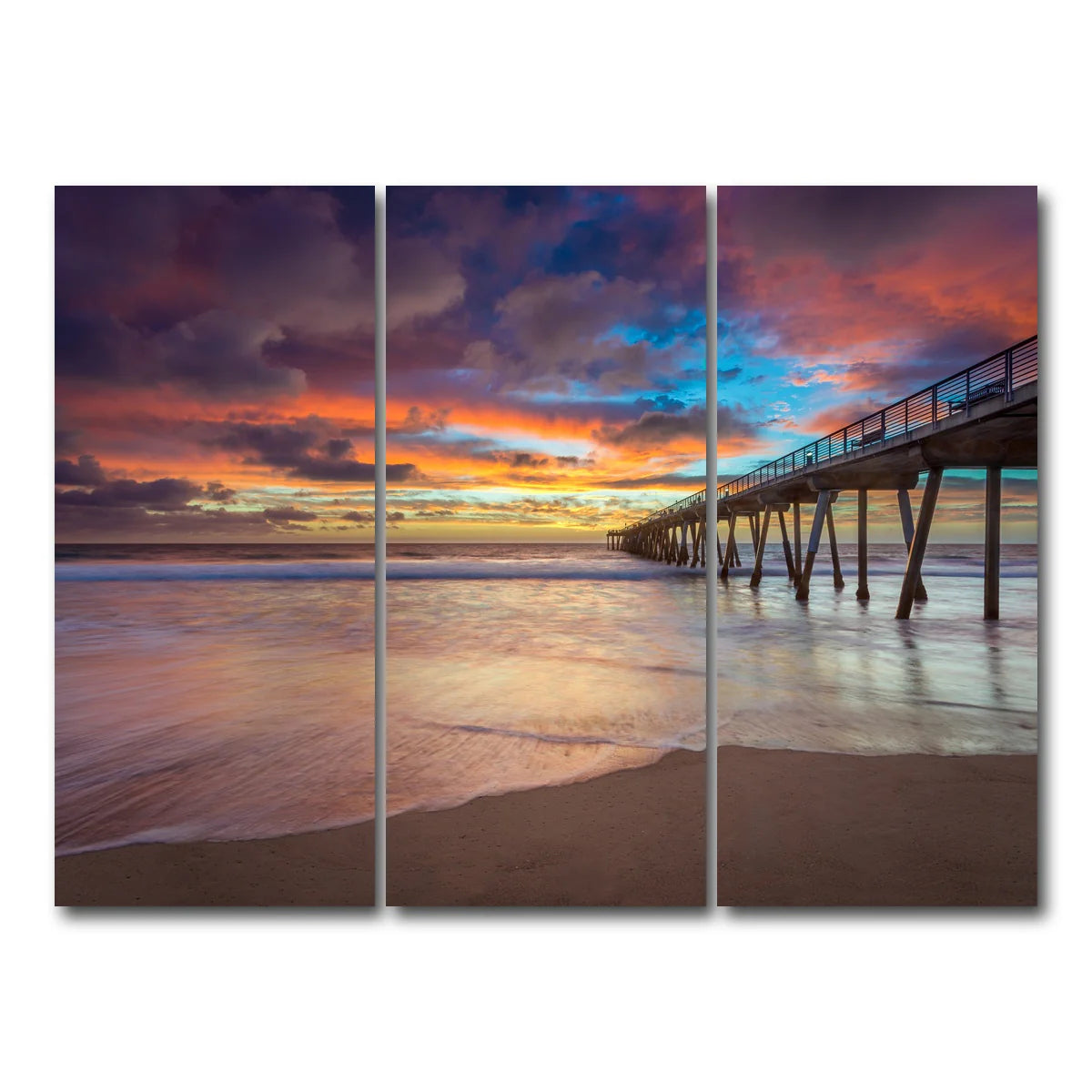 Southern California Pier at Sunset Wall Art