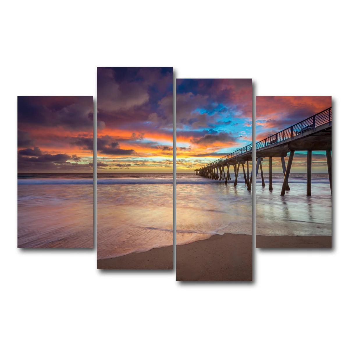 Southern California Pier at Sunset Wall Art
